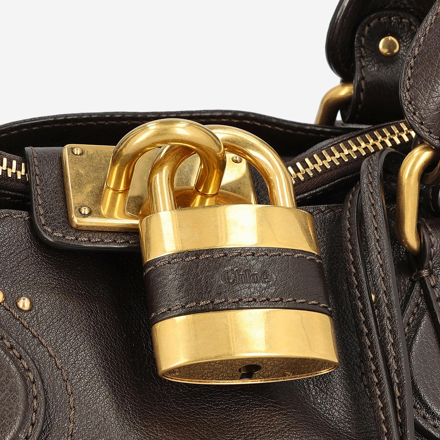 Chloé Paddington Leather Bag In Brown