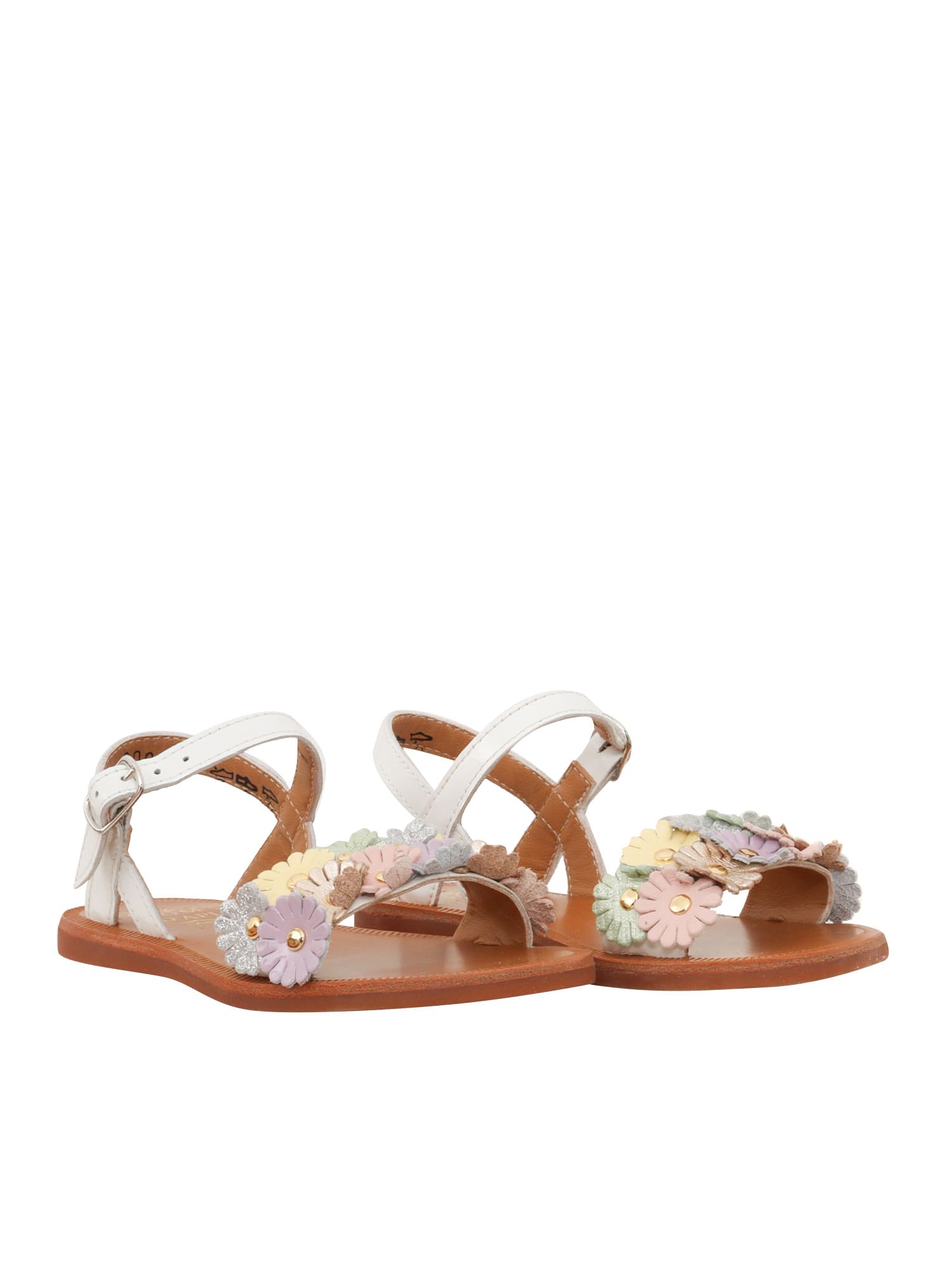 Pom D'api Plagette Multi Flo Shoes In White