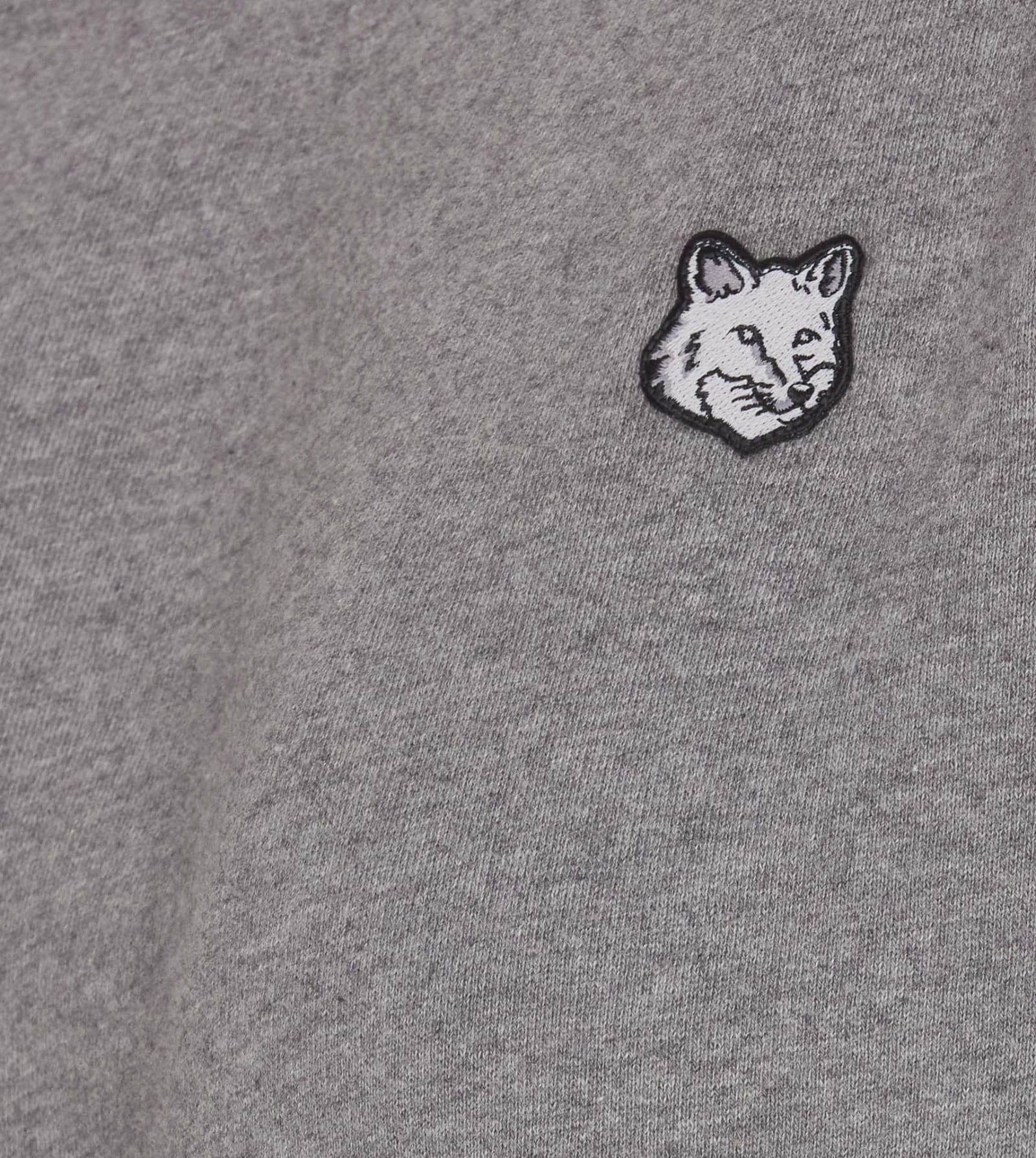 Maison Kitsuné Bold Fox Head Patch Comfort Sweatshirt In Grey