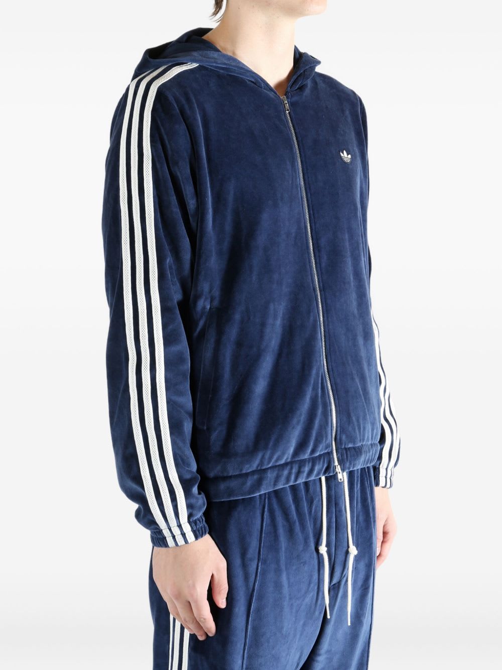 Adidas Originals By Wales Bonner Zipped Hoodie In Blue