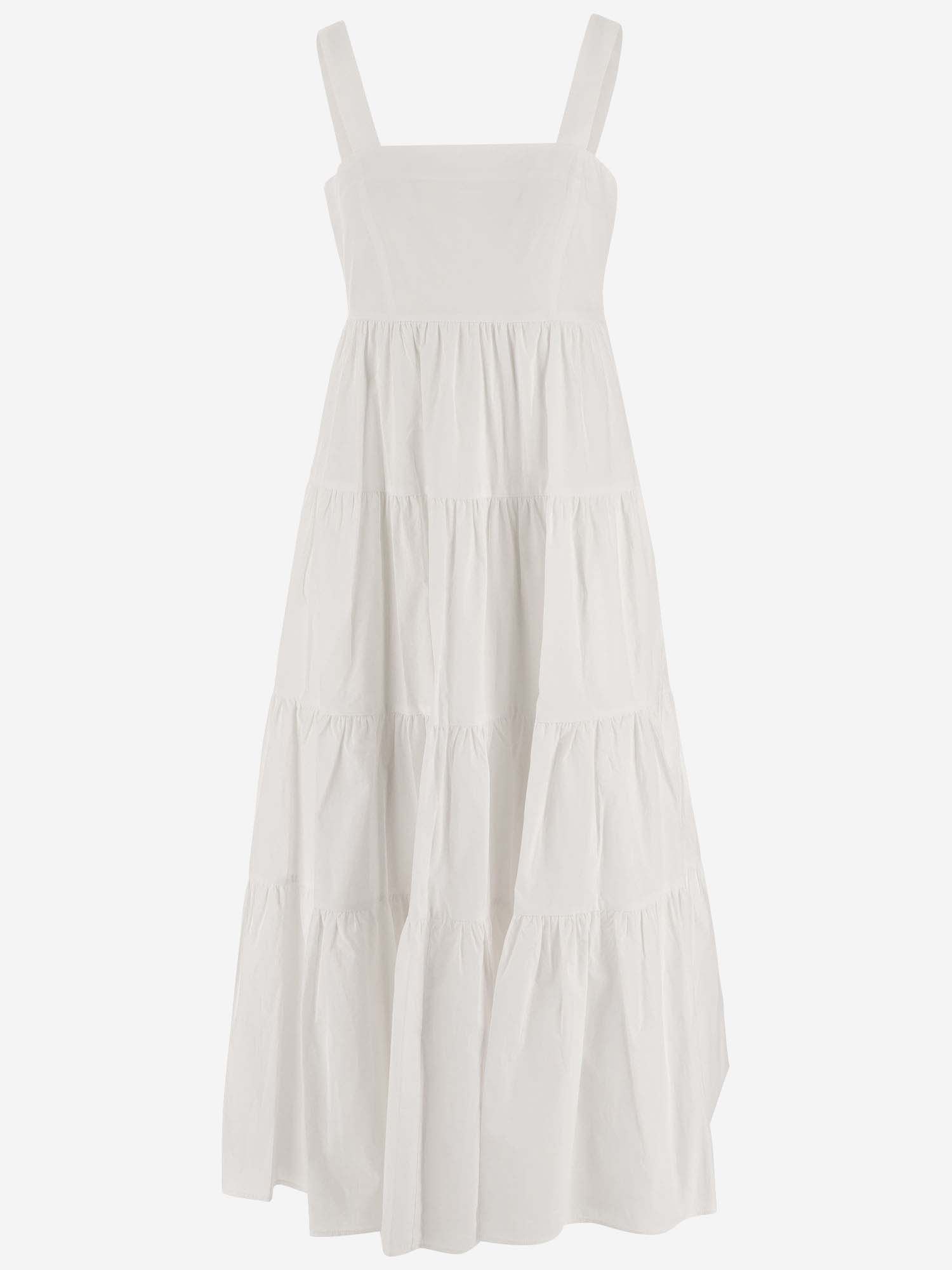 Shop Michael Kors Stretch Cotton Dress In White