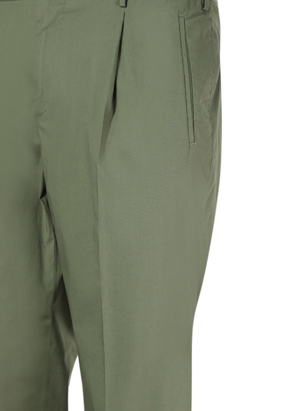 Shop Incotex Red Trousers With Pleats  In Green