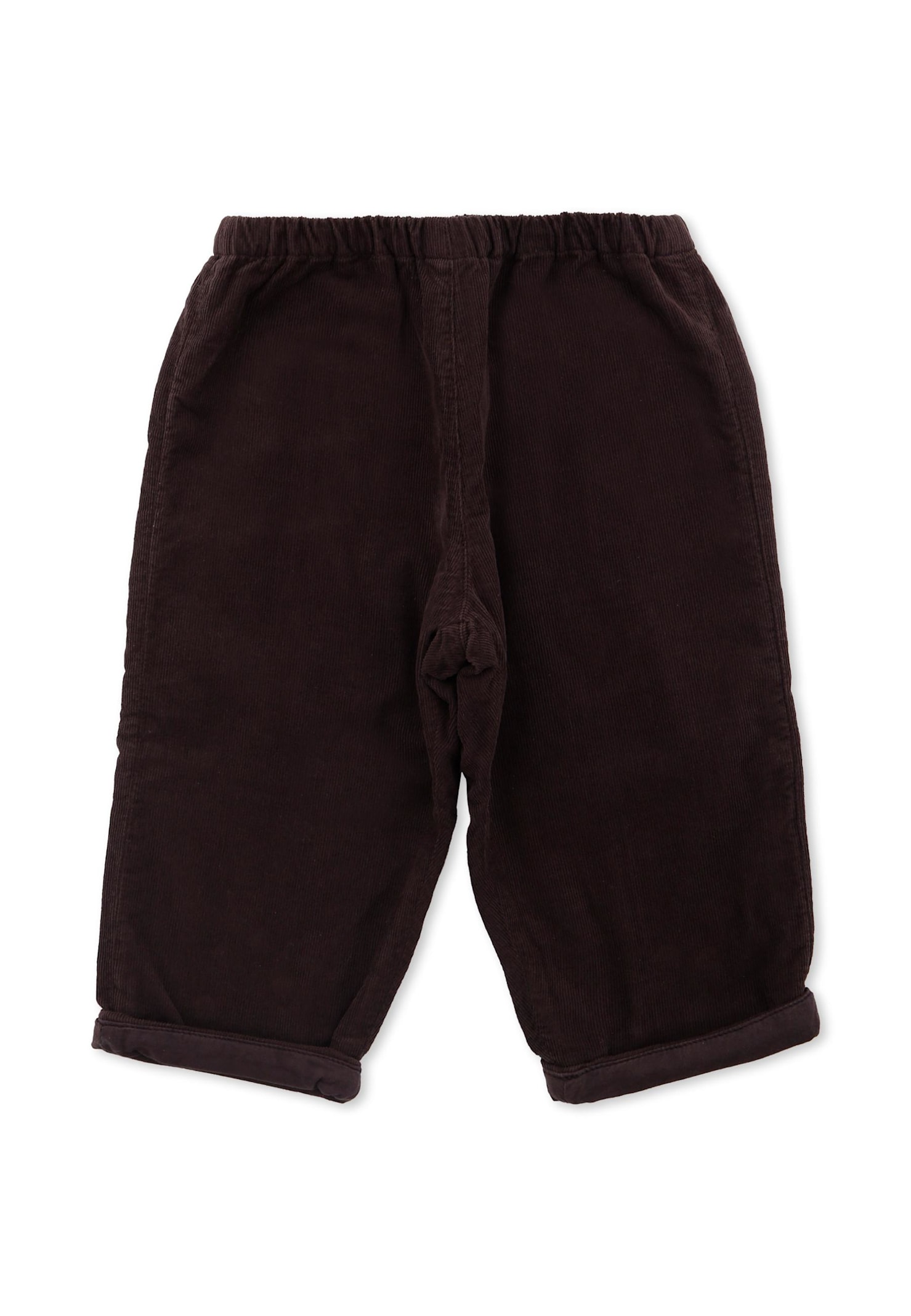 Bonpoint Brown Trousers For Baby Boy With Logo In Brown
