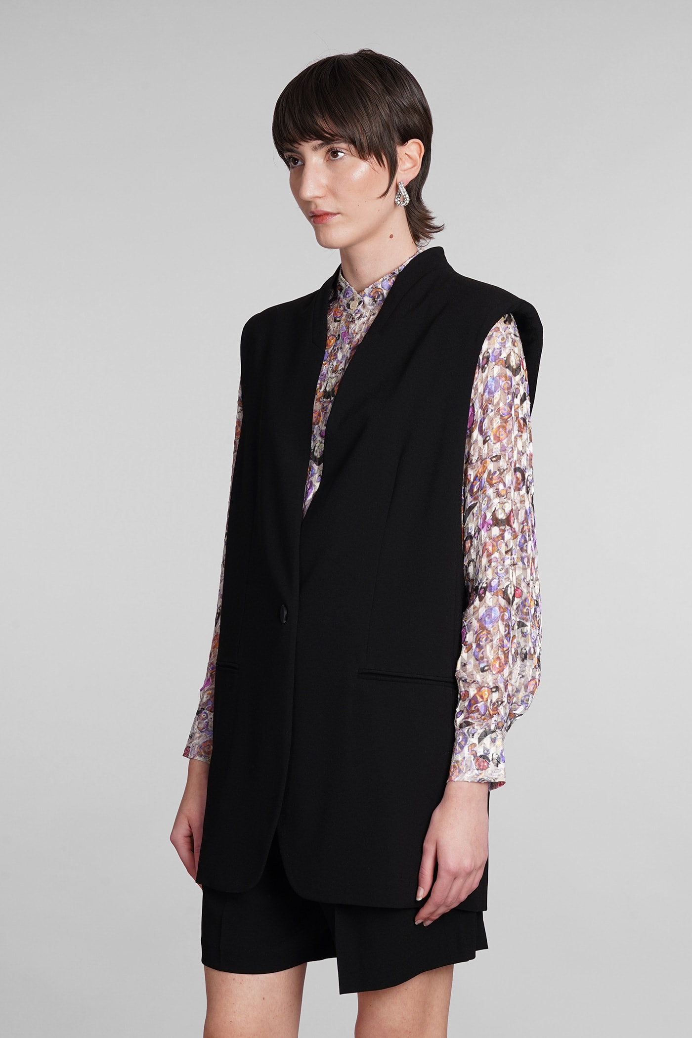 Shop Isabel Marant Emara Vest In Black Triacetate