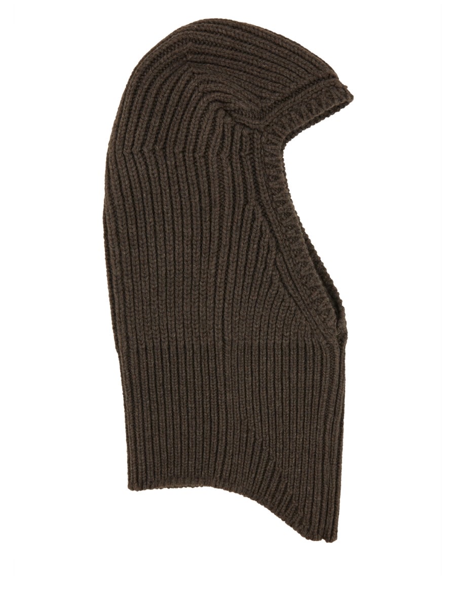 Shop Rick Owens Knitted Balaclava In Grey