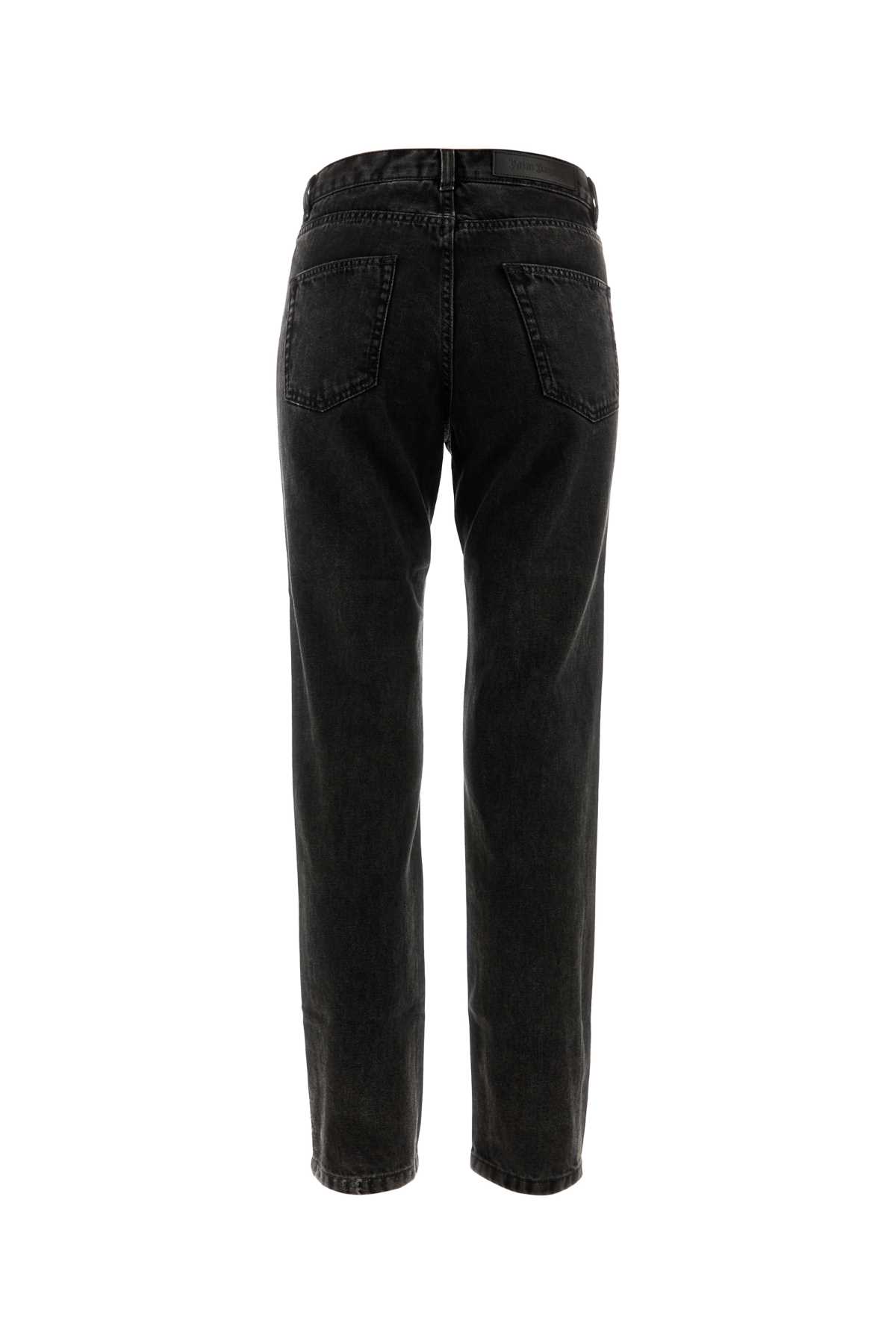 Shop Palm Angels Black Denim Jeans In 1010