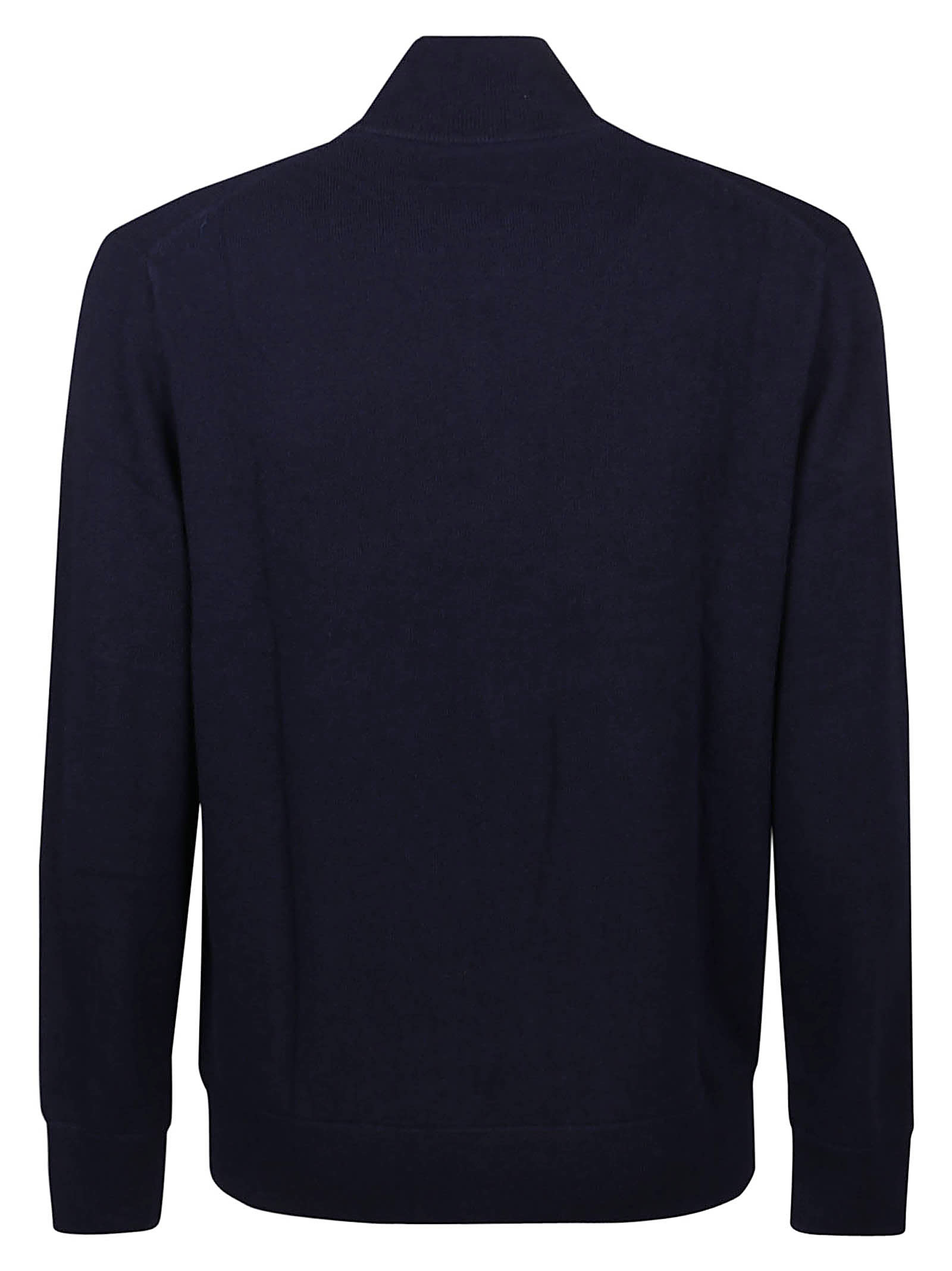 Shop Polo Ralph Lauren Full Zip Sweater In Hunter Navy