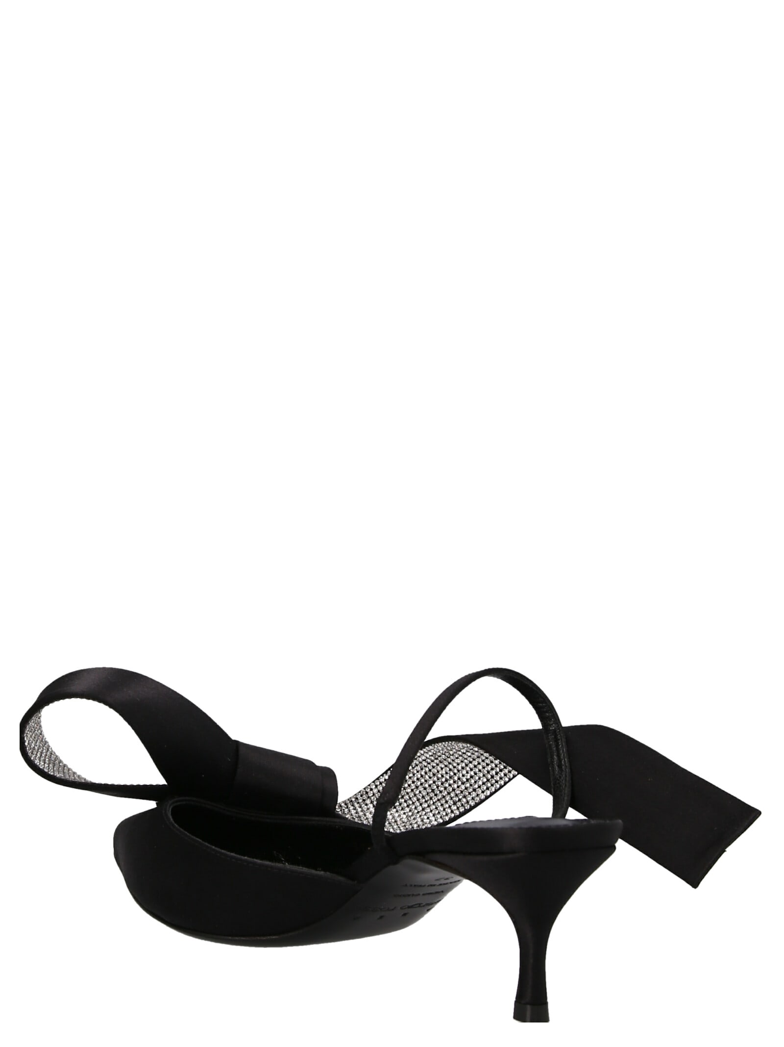 Sergio Rossi Black Pointed Toe Heels In Black