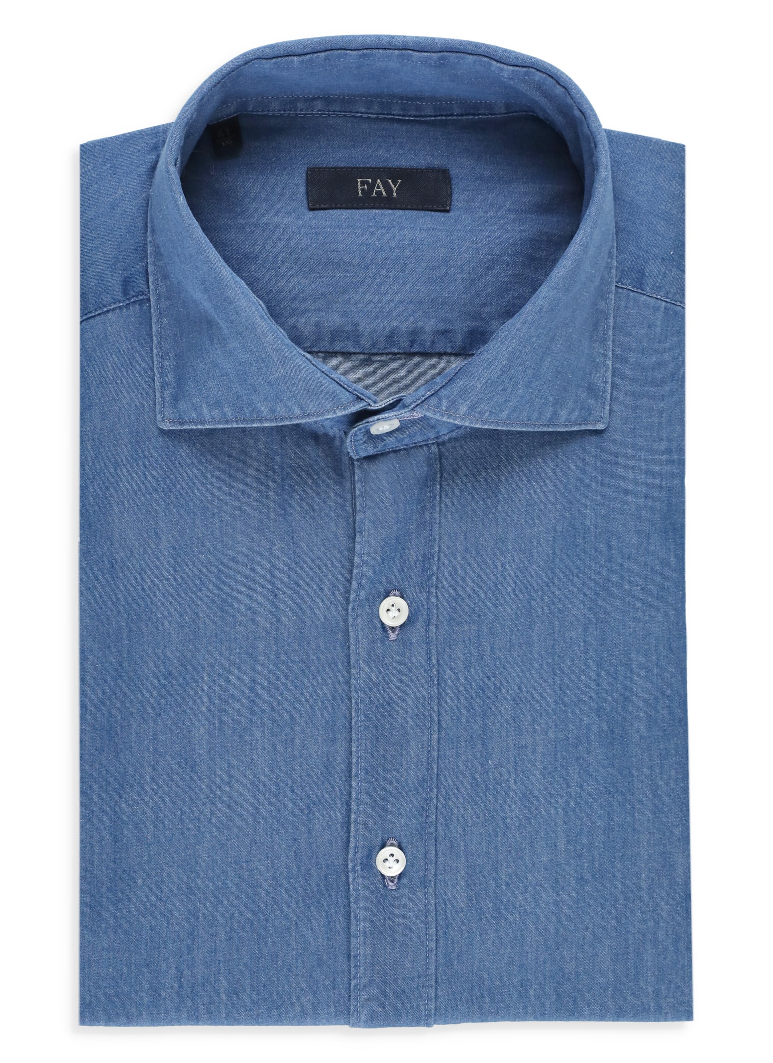 Shop Fay Denim Shirt In Blue