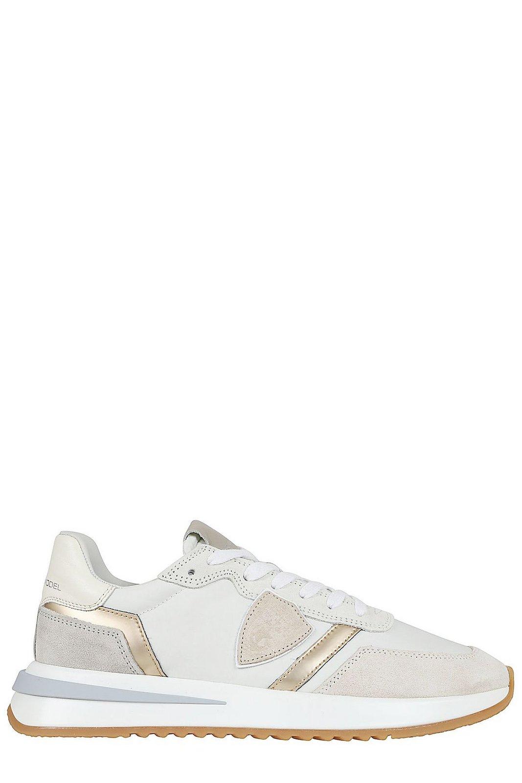 Shop Philippe Model Tropez 2.1 Lace-up Sneakers In White/neutrals