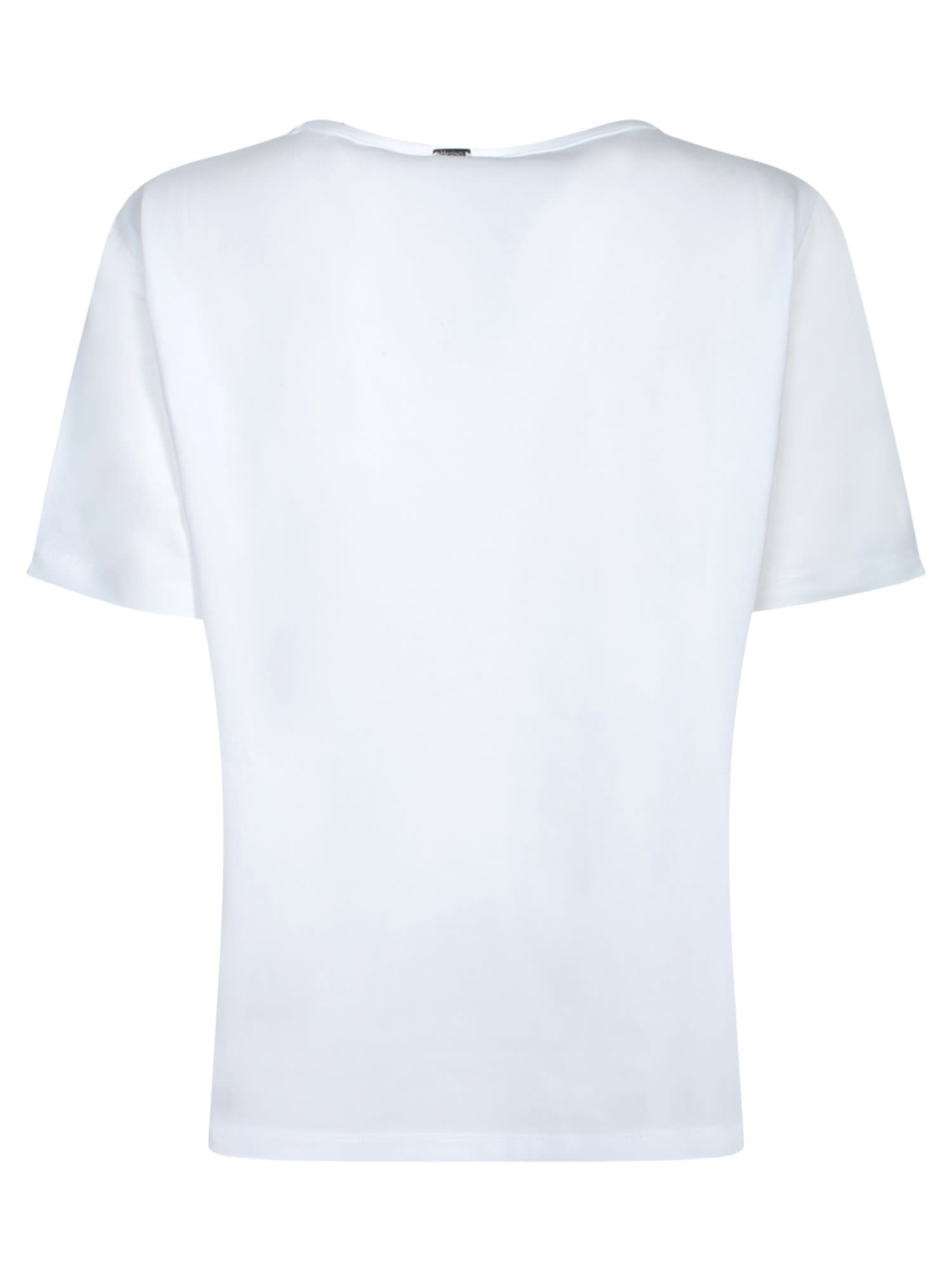 Herno White Cotton Blend T-shirts And Polos In Bianco