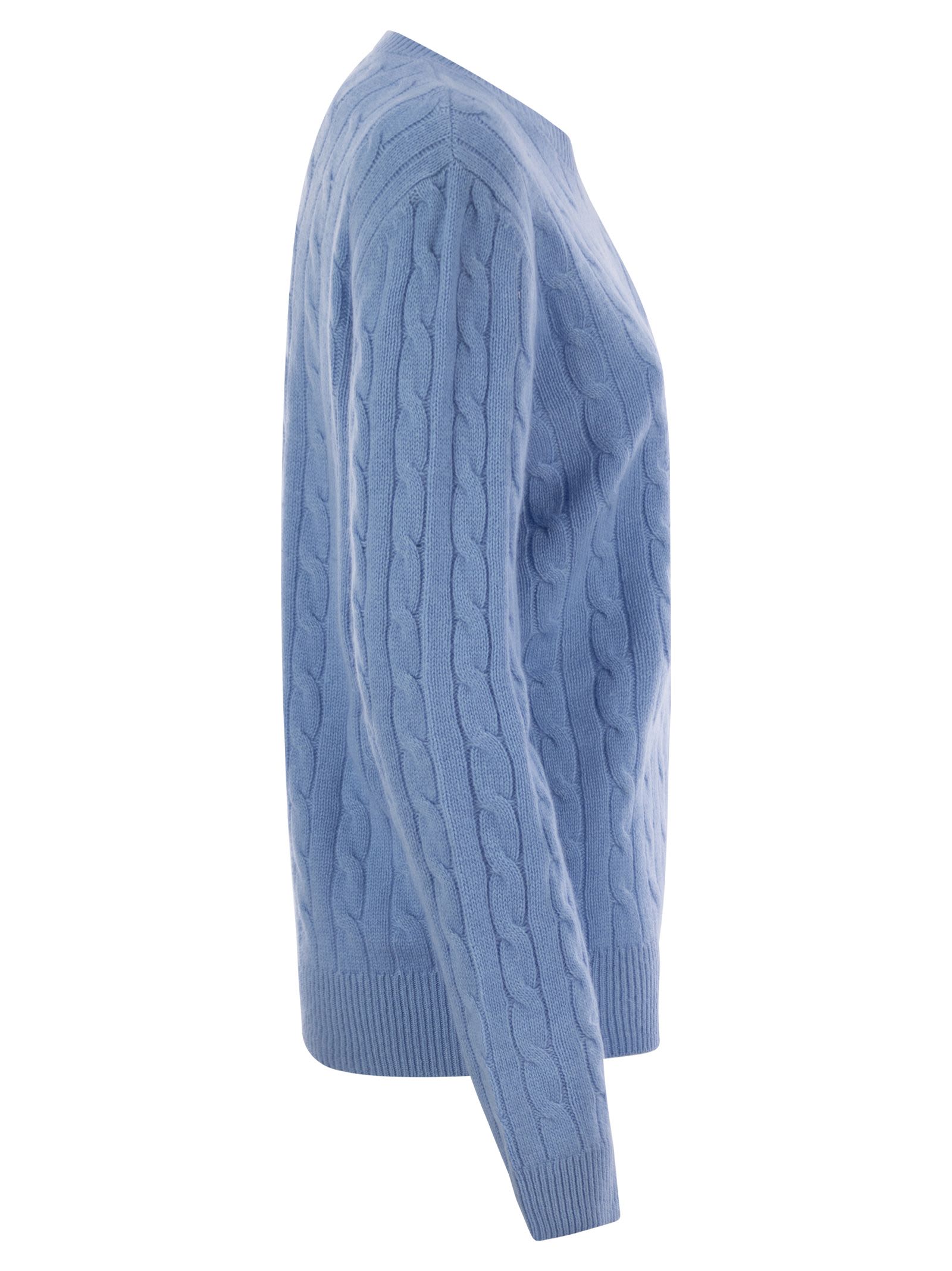 Mc2 Saint Barth Womens Jumper In Wool And Cashmere Blend In Blue