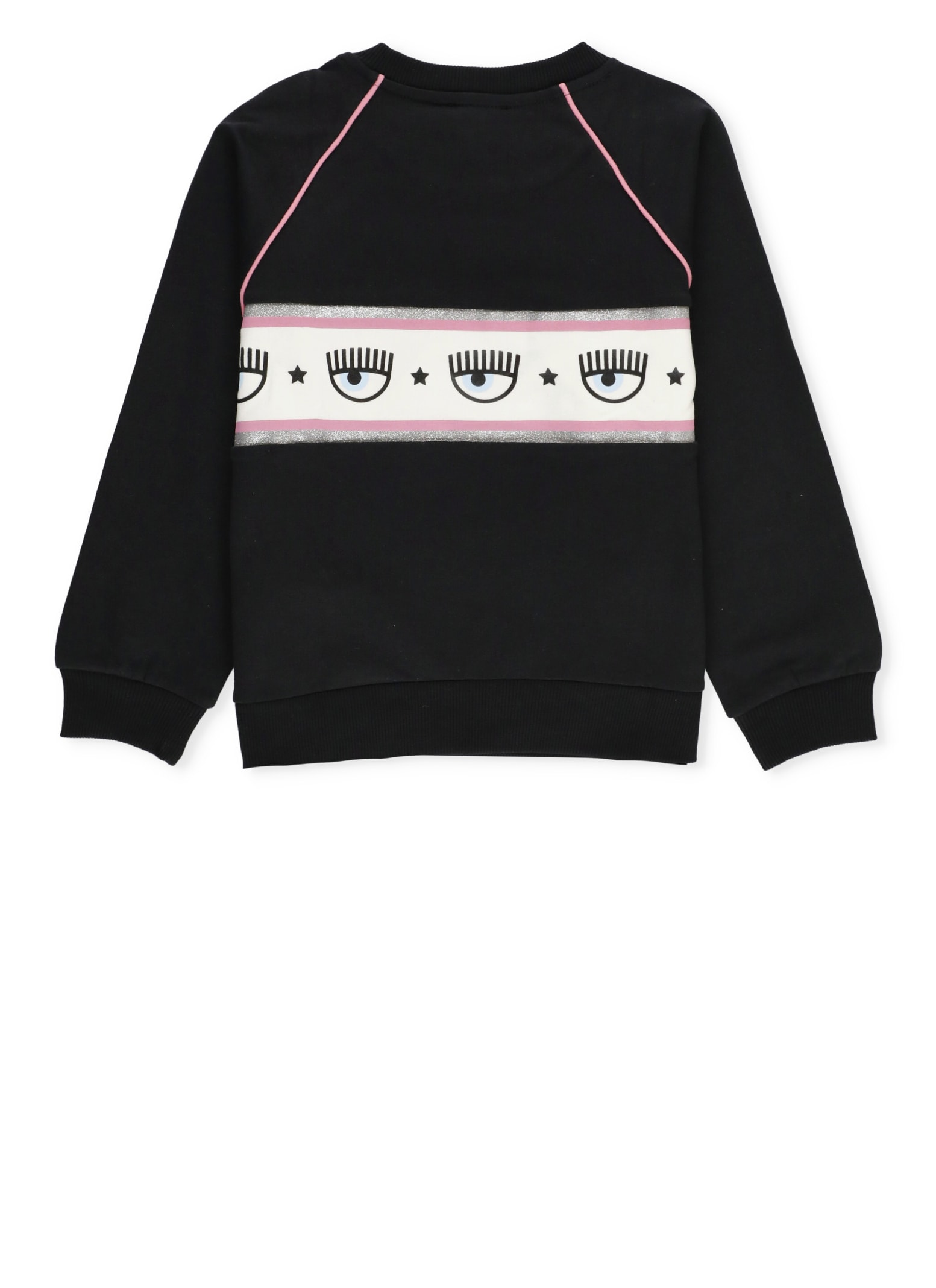 Shop Chiara Ferragni Maxi Logo Sweatshirt In Black