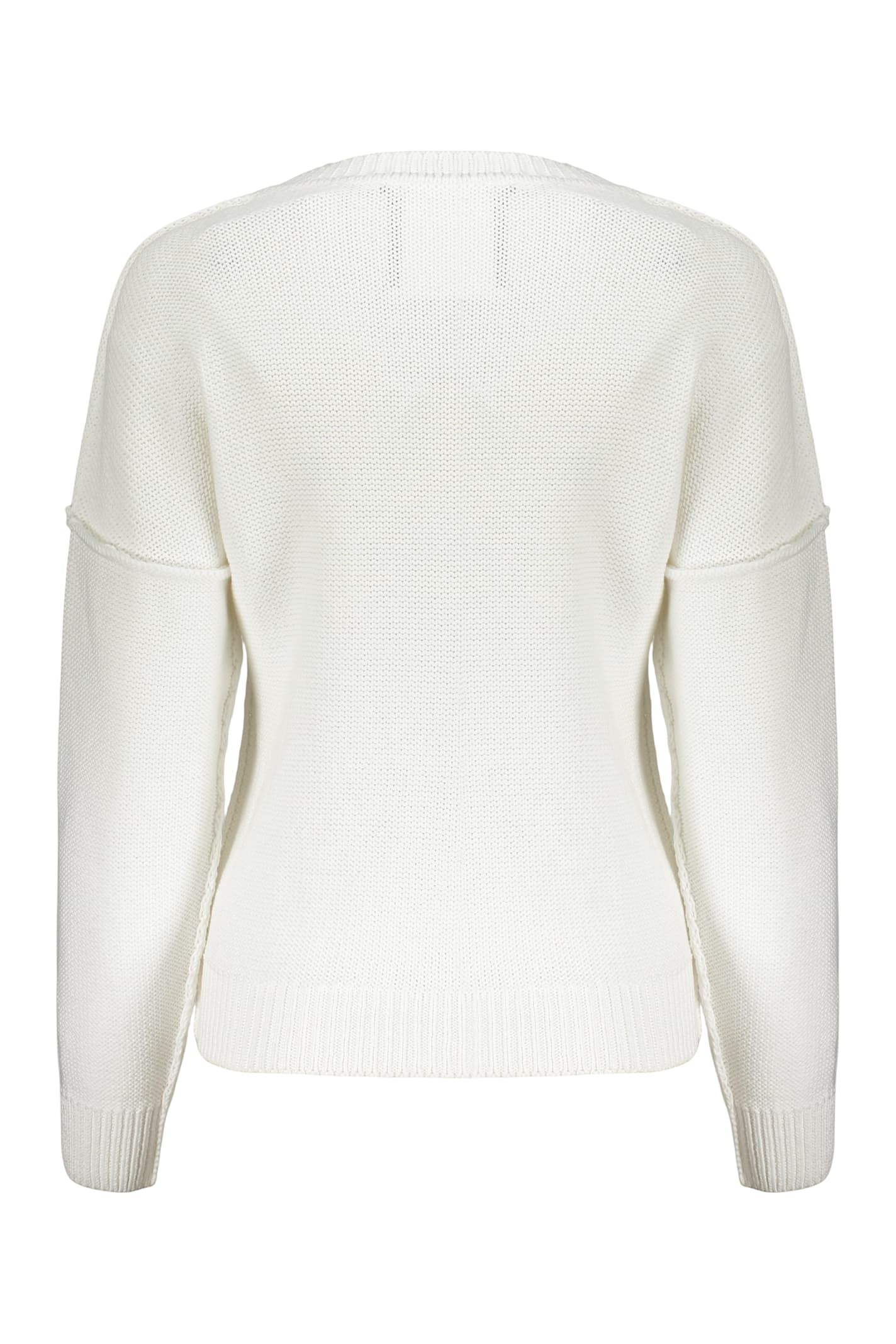 Moschino Pumpkin Face Pullover In White In White