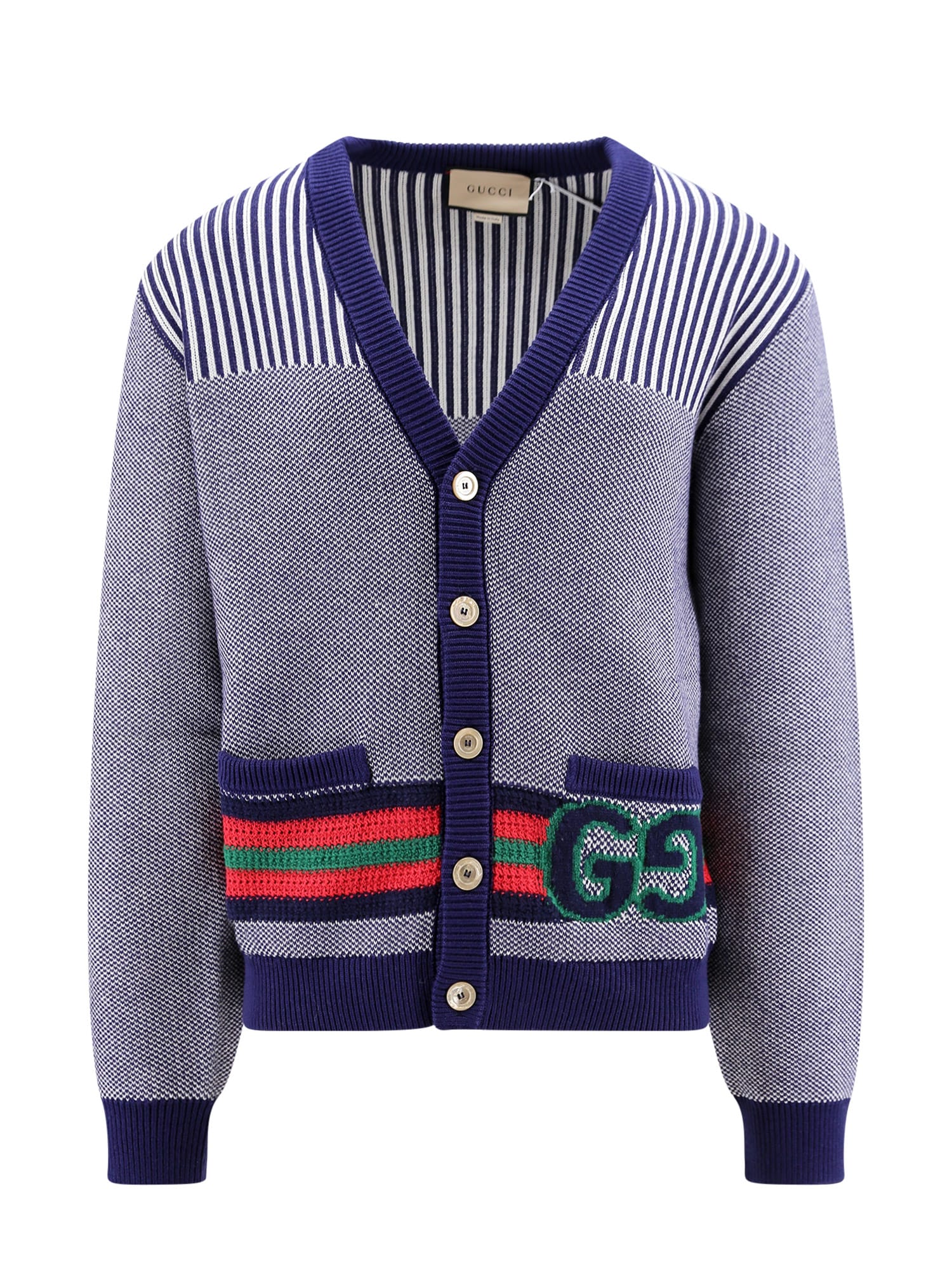 Gucci Monogram Motif Sweater in Blue for Men