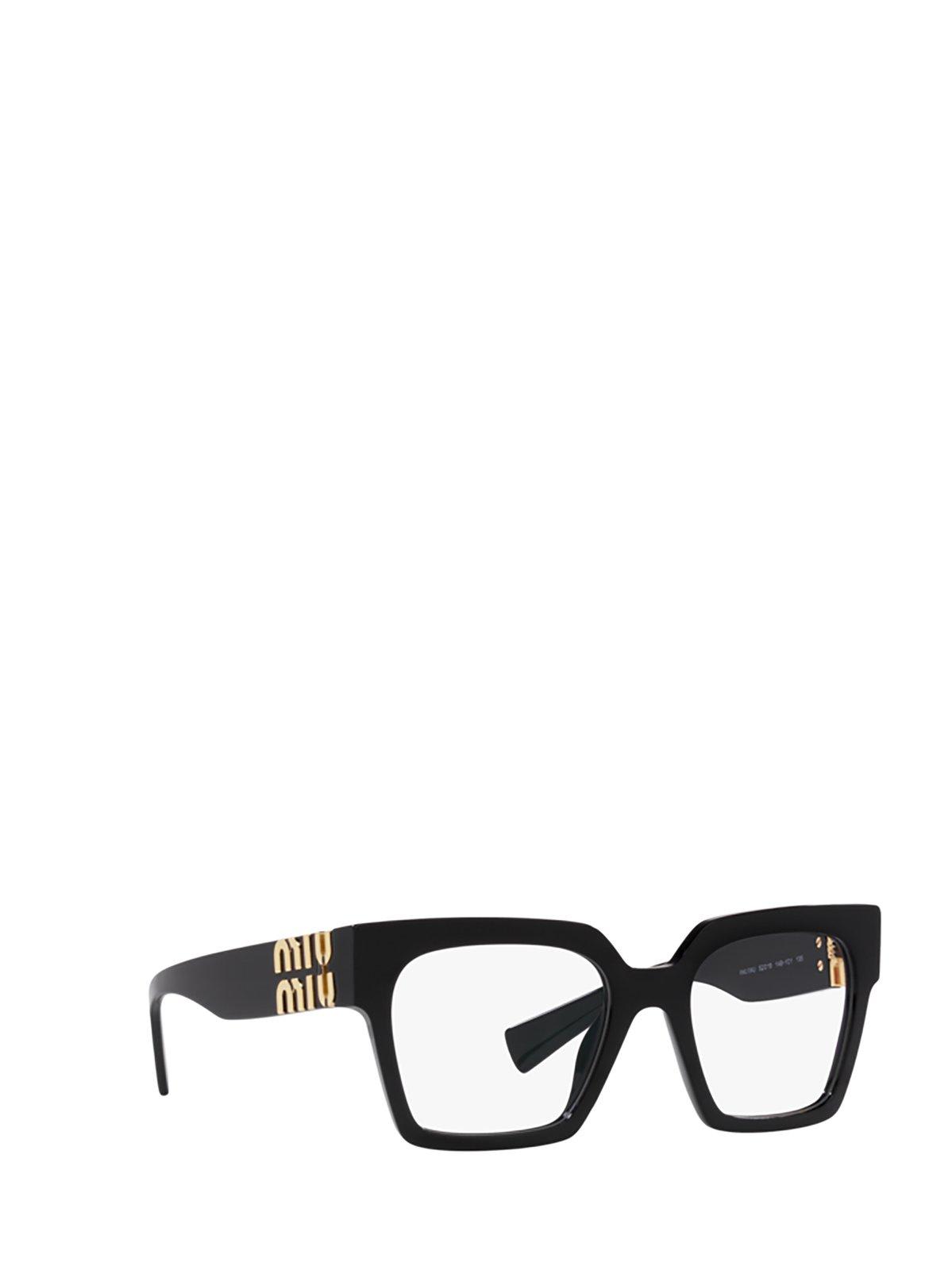 Miu Miu Mu 04uv Square-frame Acetate Glasses In 1ab1o1