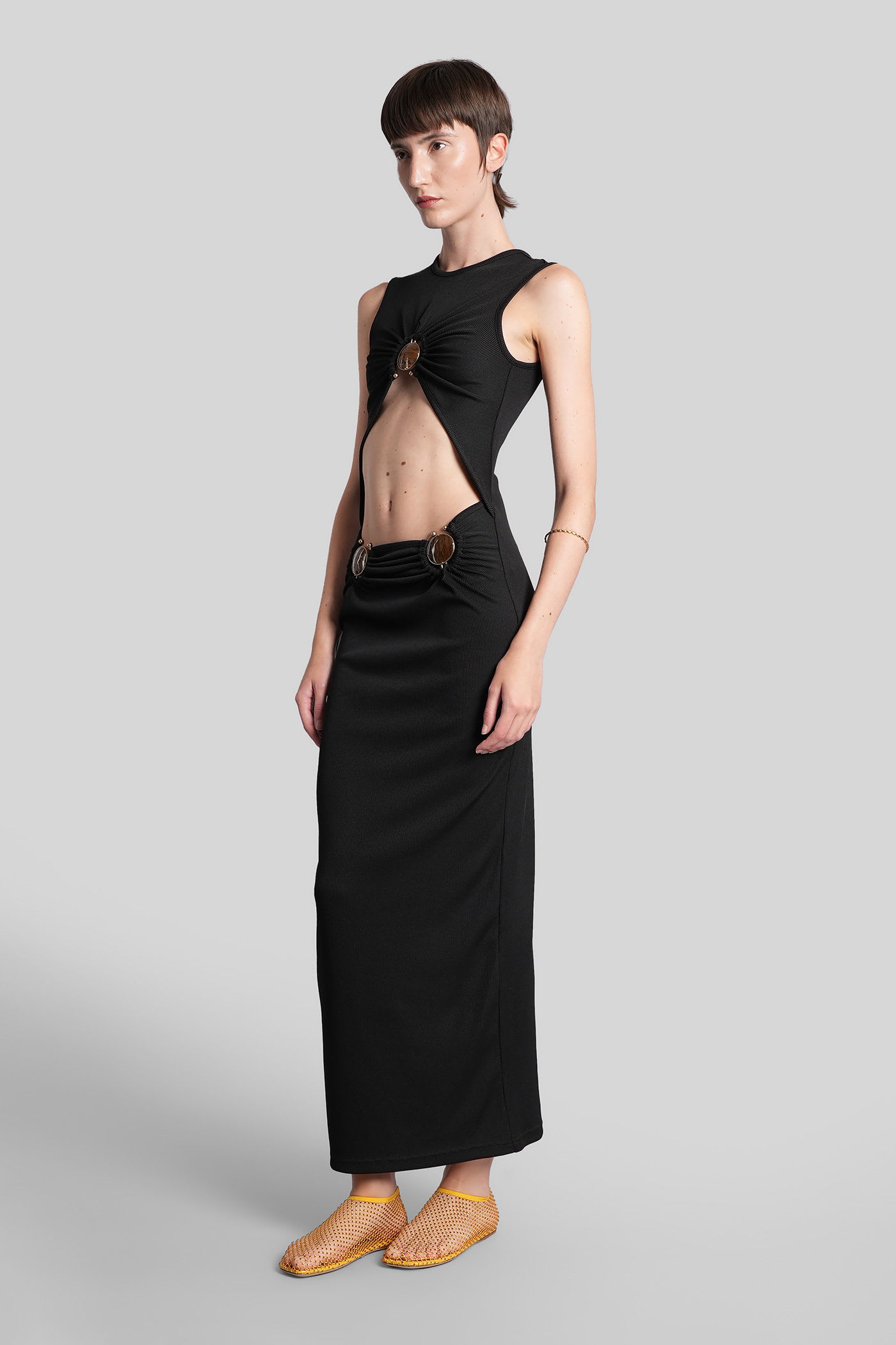 Christopher Esber Long Dress In Black Polyester In Black
