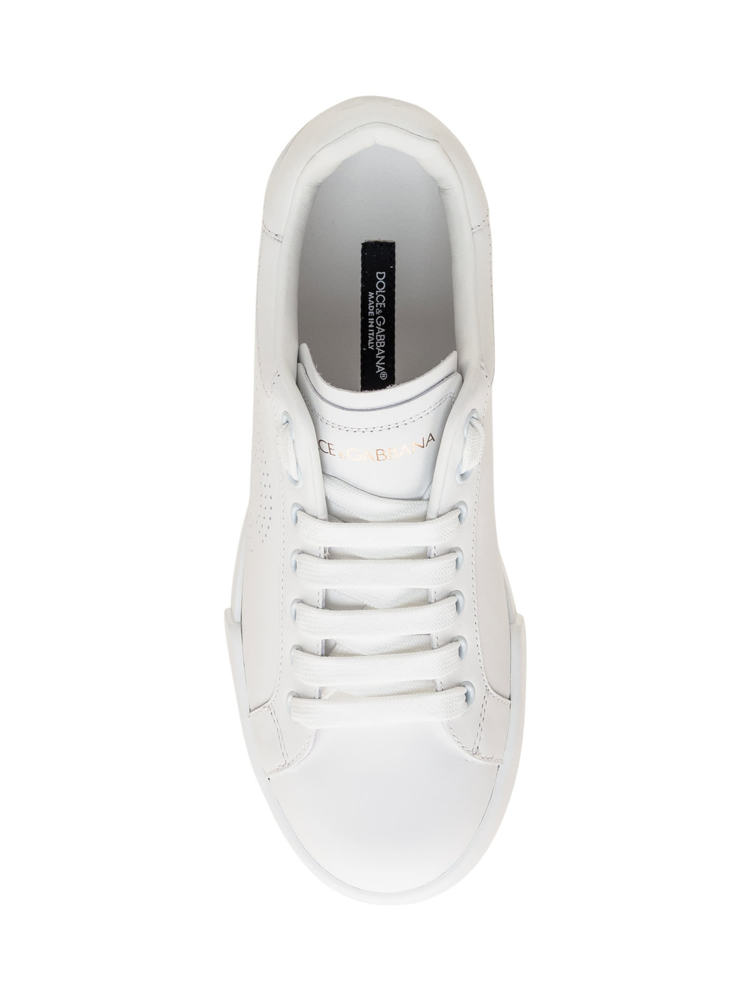 Shop Dolce & Gabbana Sneaker With Logo In Bianco/bianco