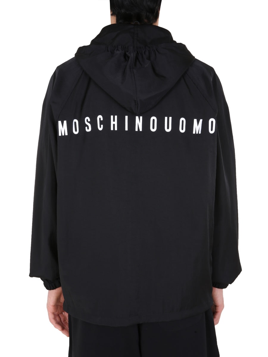 Shop Moschino Wind Jacket In Black