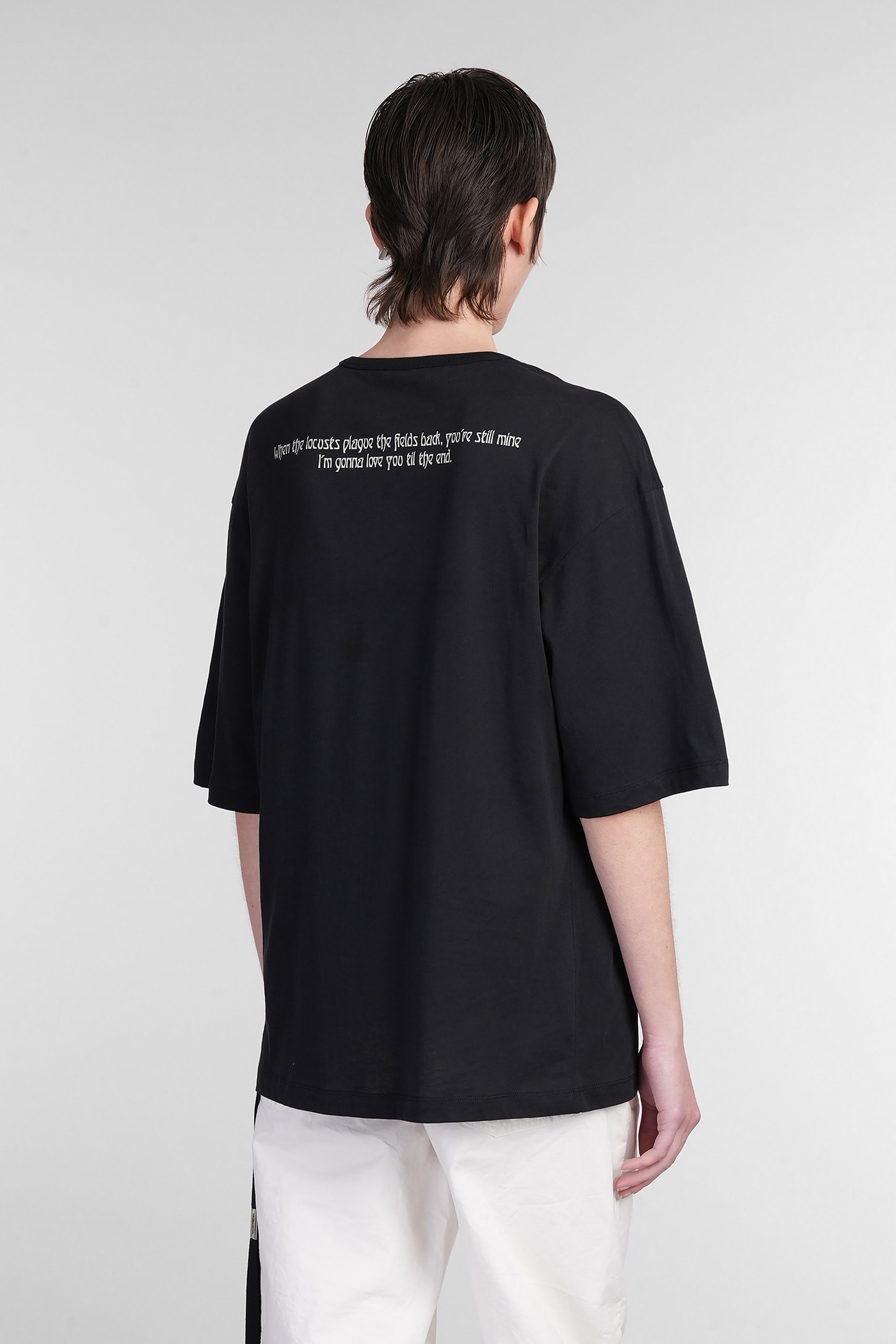 Ann Demeulemeester Aga Sunset Bleeding T-shirt In Black