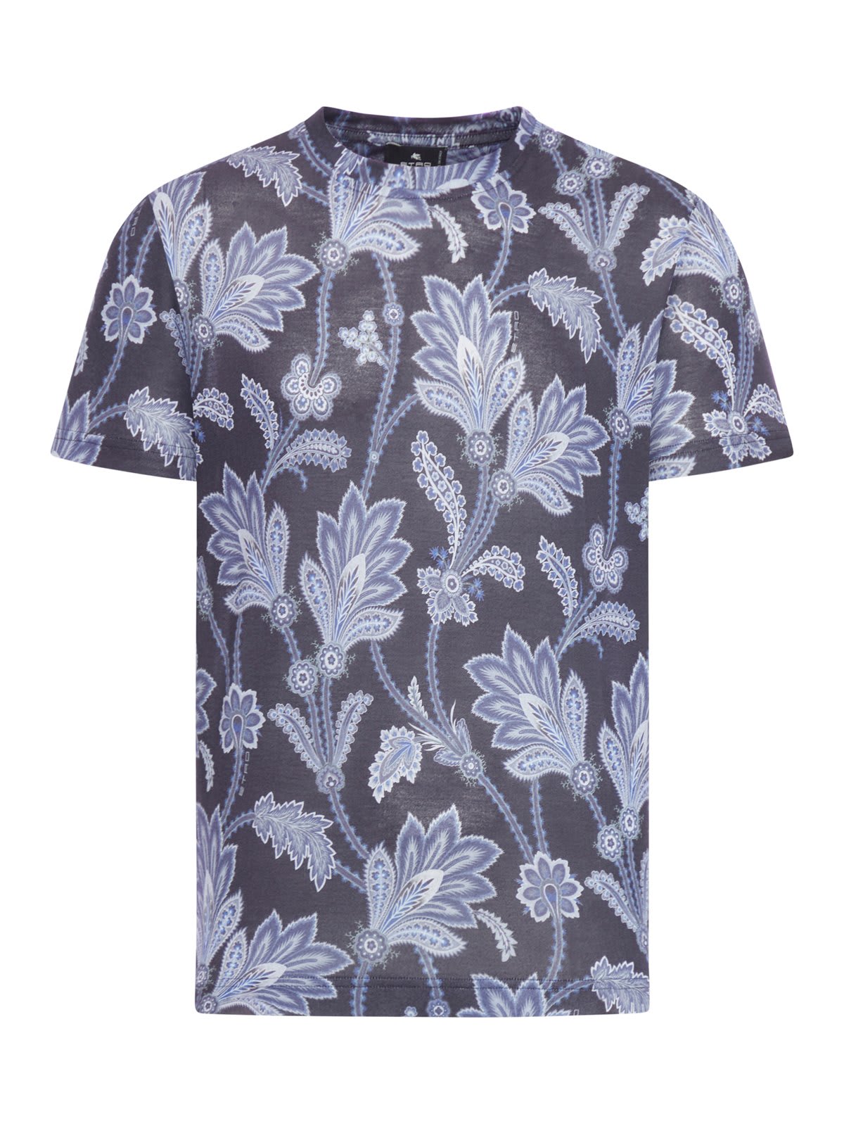 Shop Etro Paisley Printed Crewneck T-shirt In Blue