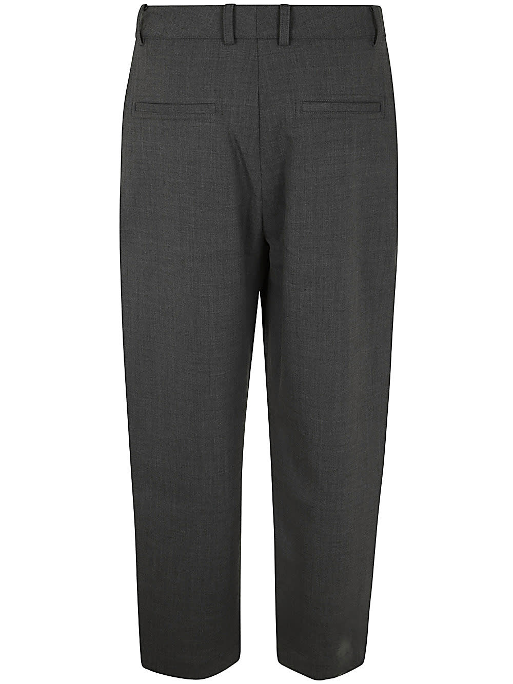 Shop Studio Nicholson Single Pleat Tapered Pant In Grey Marl