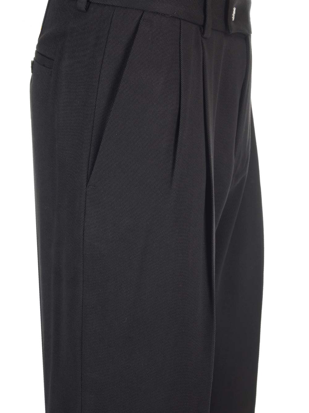 Shop Amiri Pleated Trousers In Black