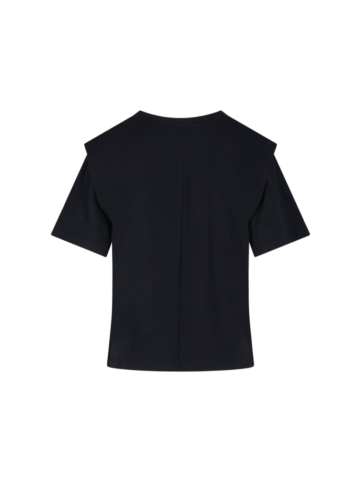 Isabel Marant Zelitos Pleated Cotton-jersey T-shirt In Black