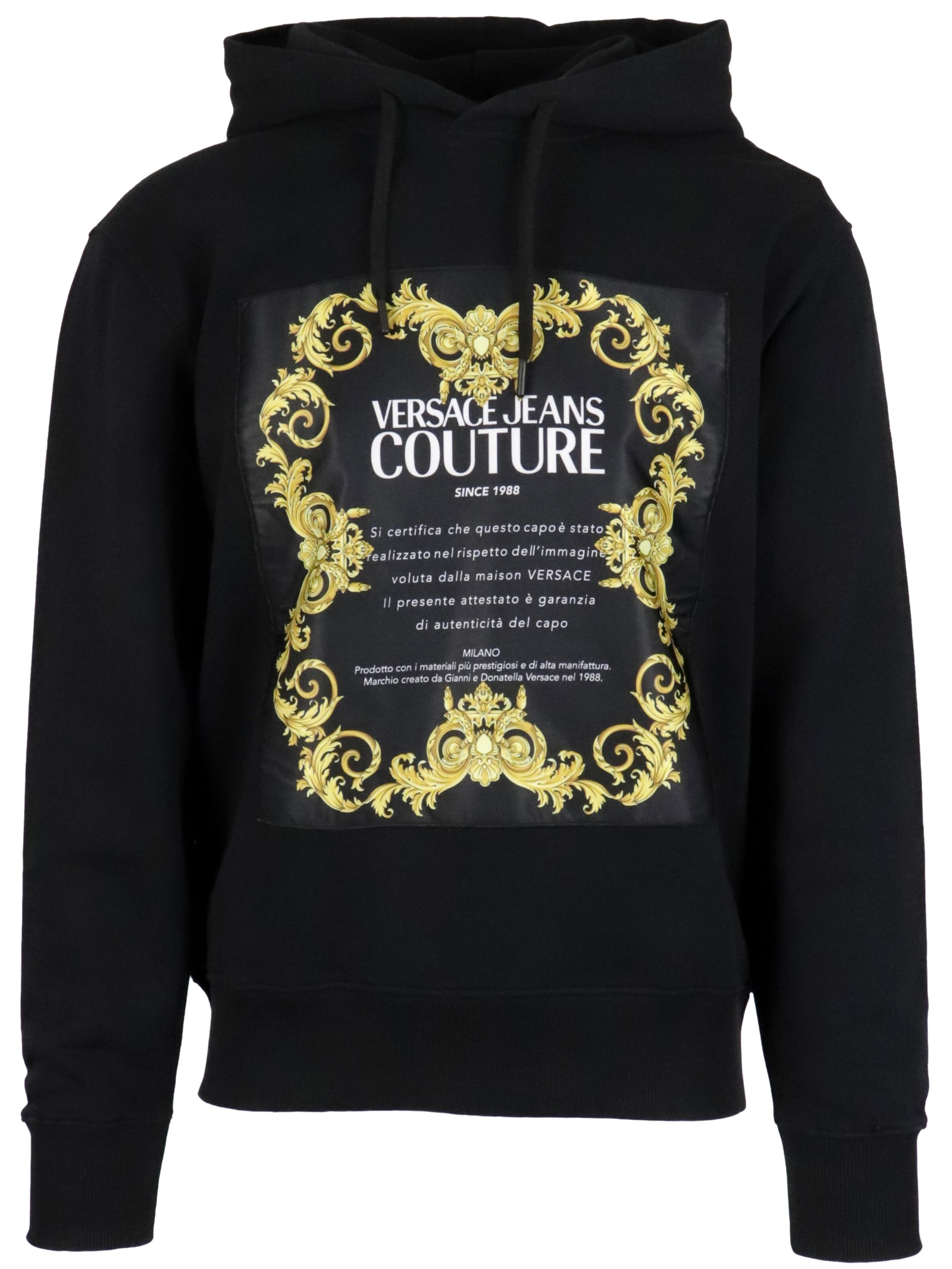 Versace Jeans Couture Patch Sweatshirt In Black