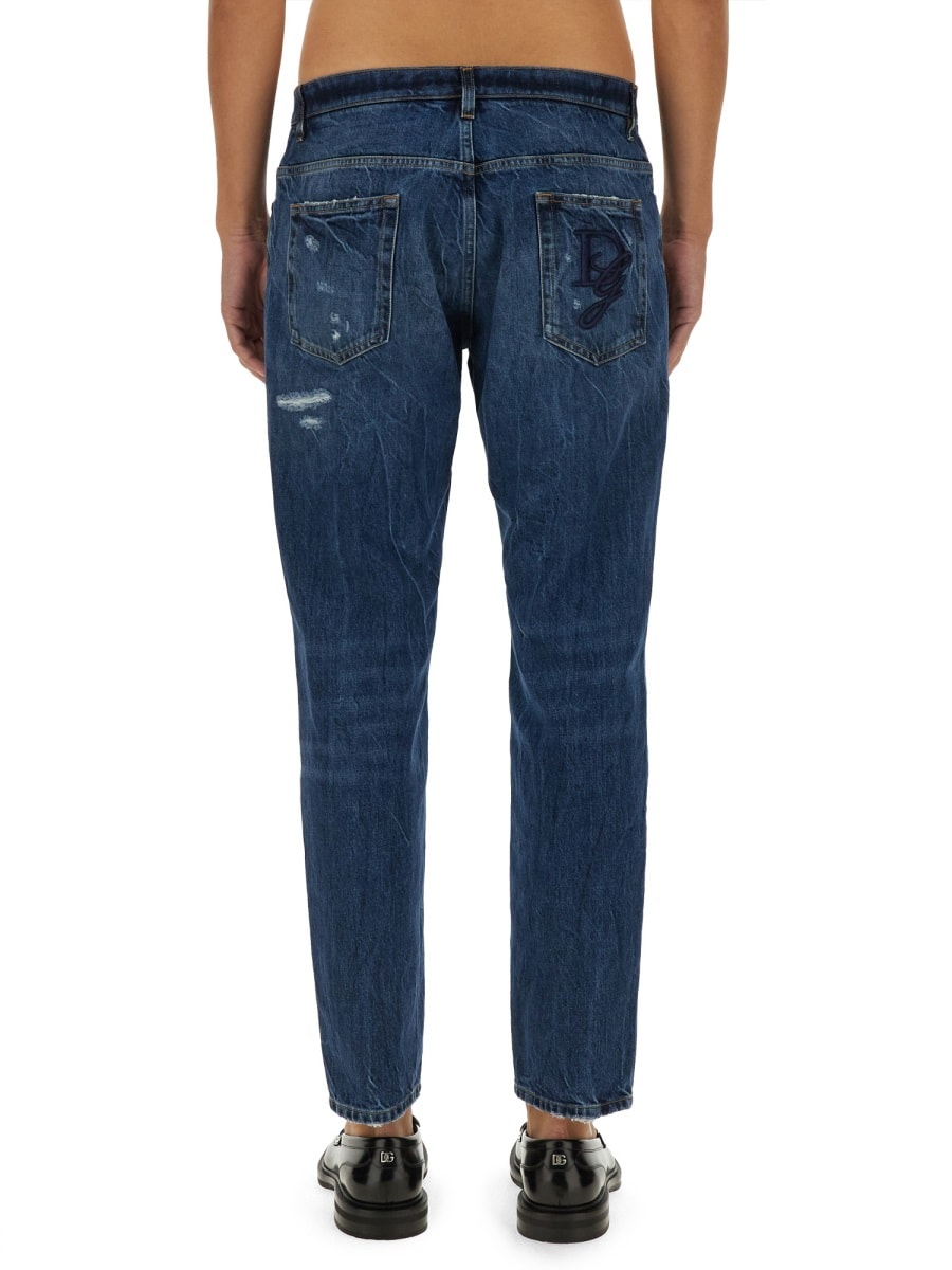 Shop Dolce & Gabbana Jeans Loose In Denim