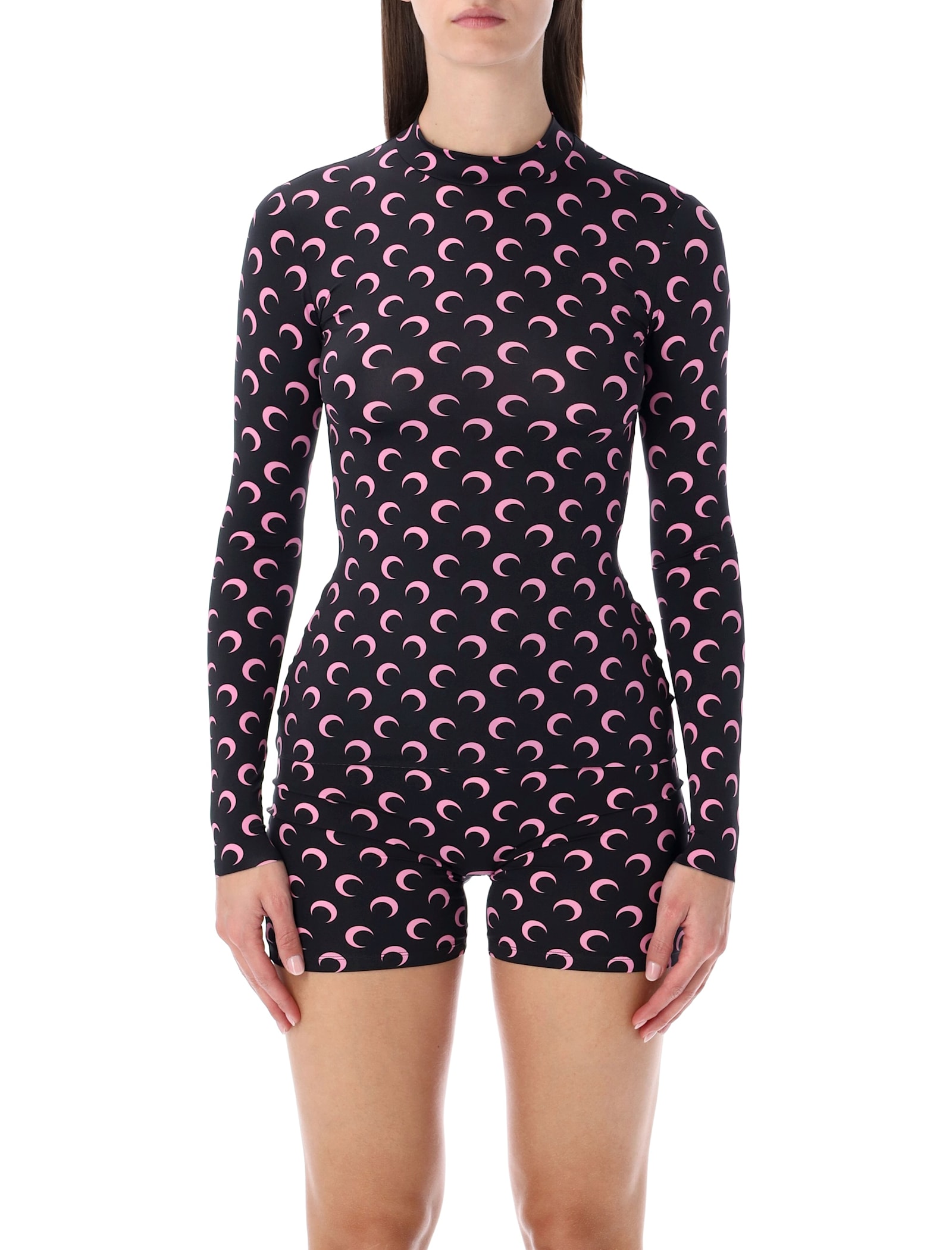 Marine Serre Moon All-over Slim Top In Black