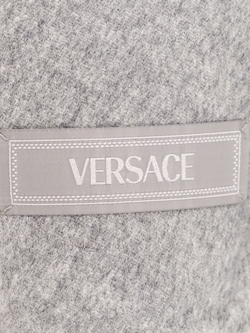 Shop Versace Jacket In Concrete Melange