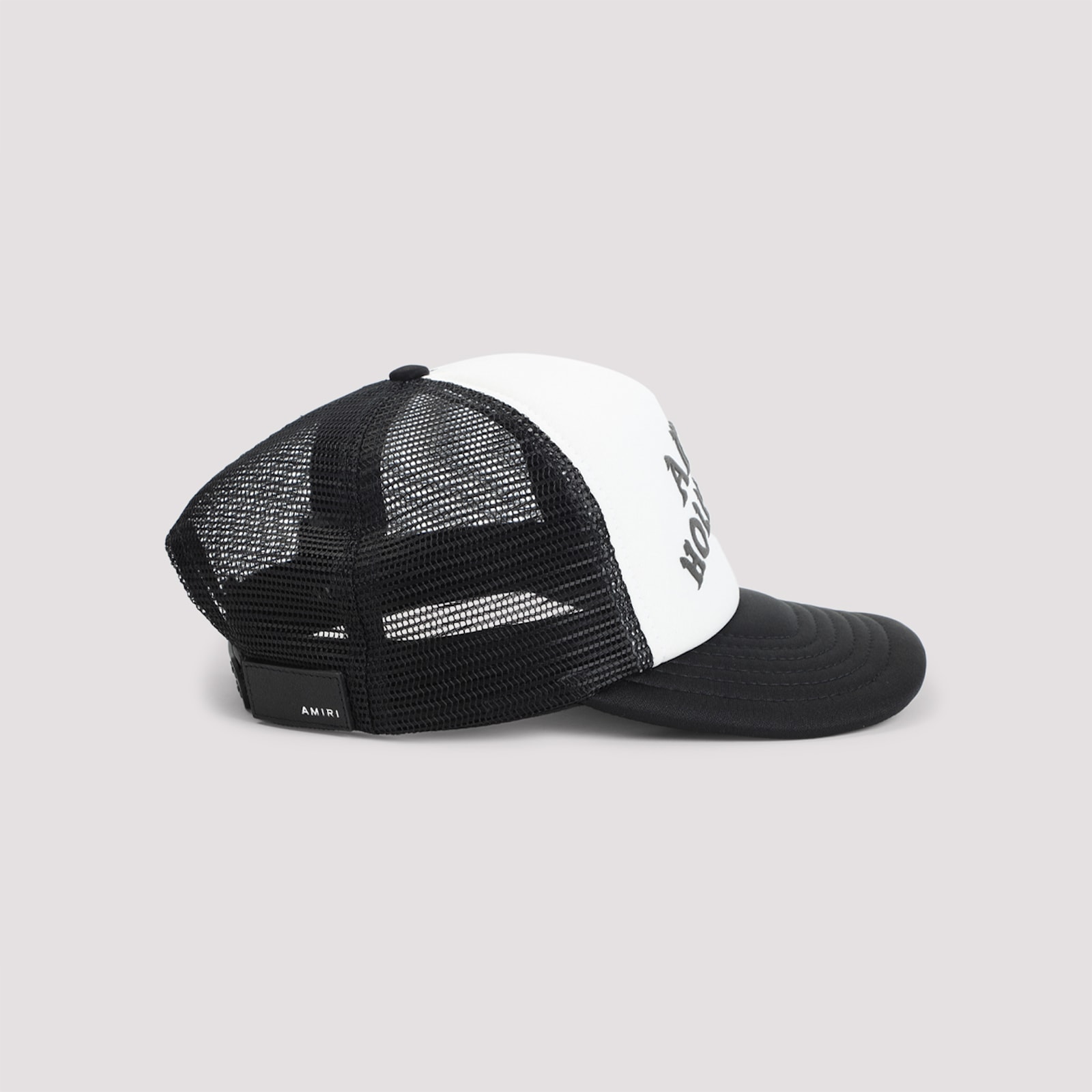 Amiri Hollywood Logo-embroidered Cotton-canvas And Mesh Trucker Cap In Black