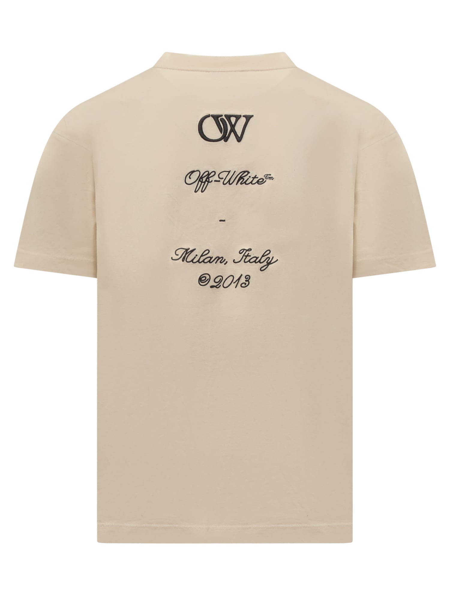 Shop Off-white T-shirt With 23 Logo In Angora Black