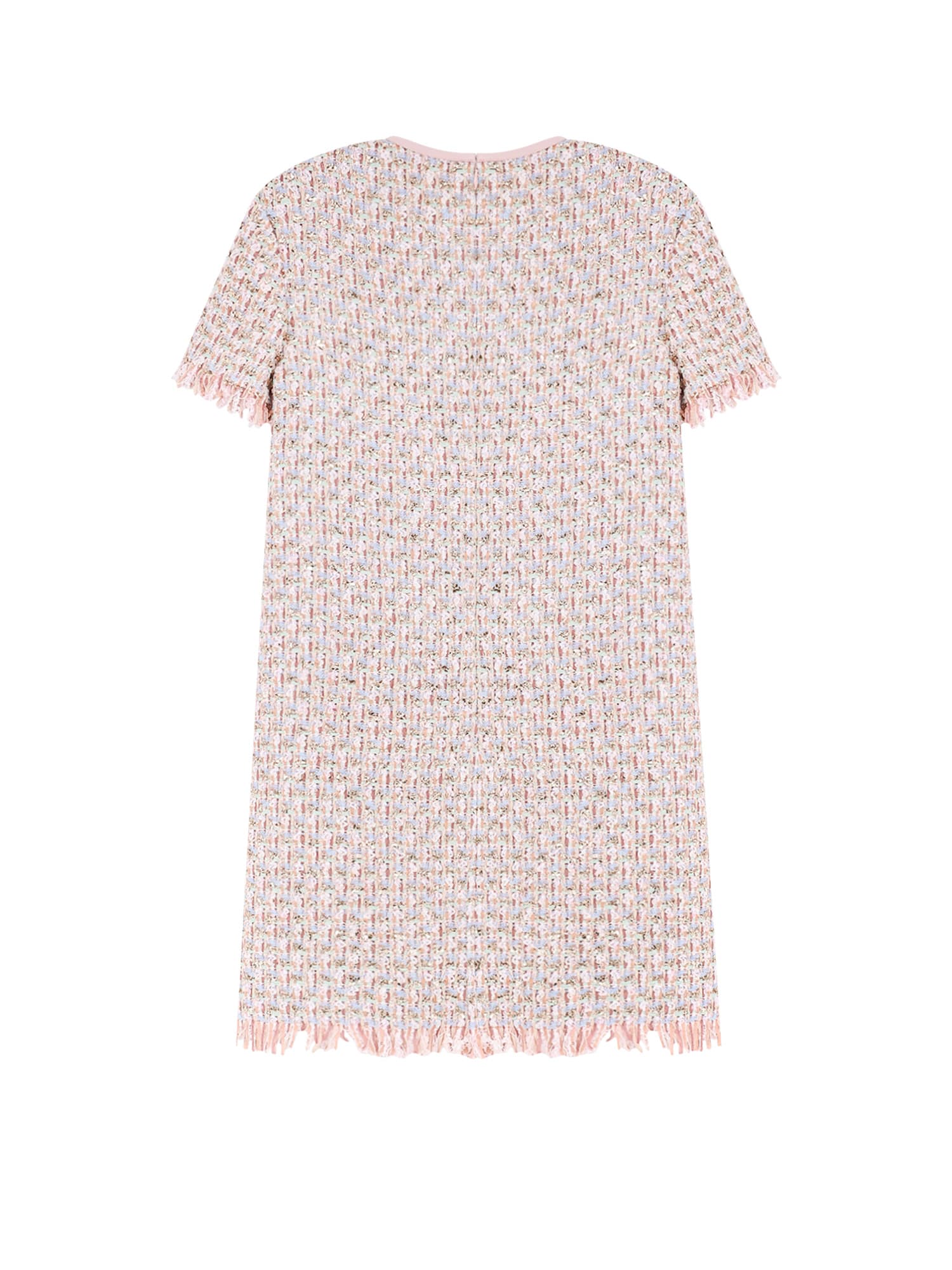 Valentino Womens Multicolor. Embellished Short-sleeves Woven Mini Dress