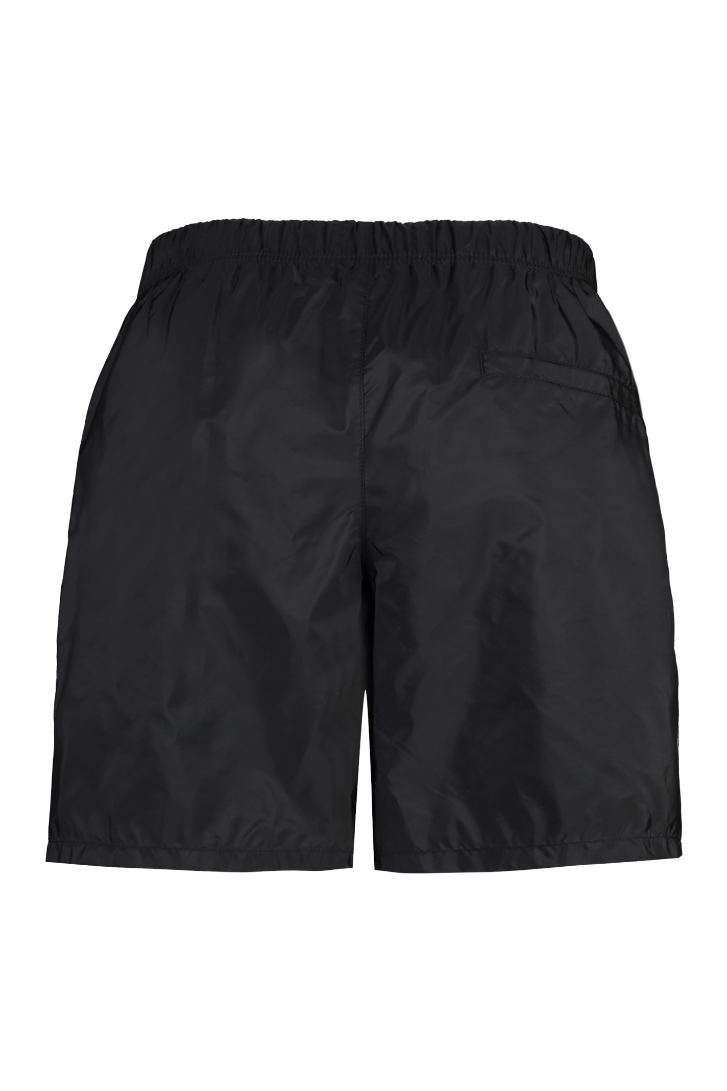 Shop Prada Re-nylon Swim Shorts In Black