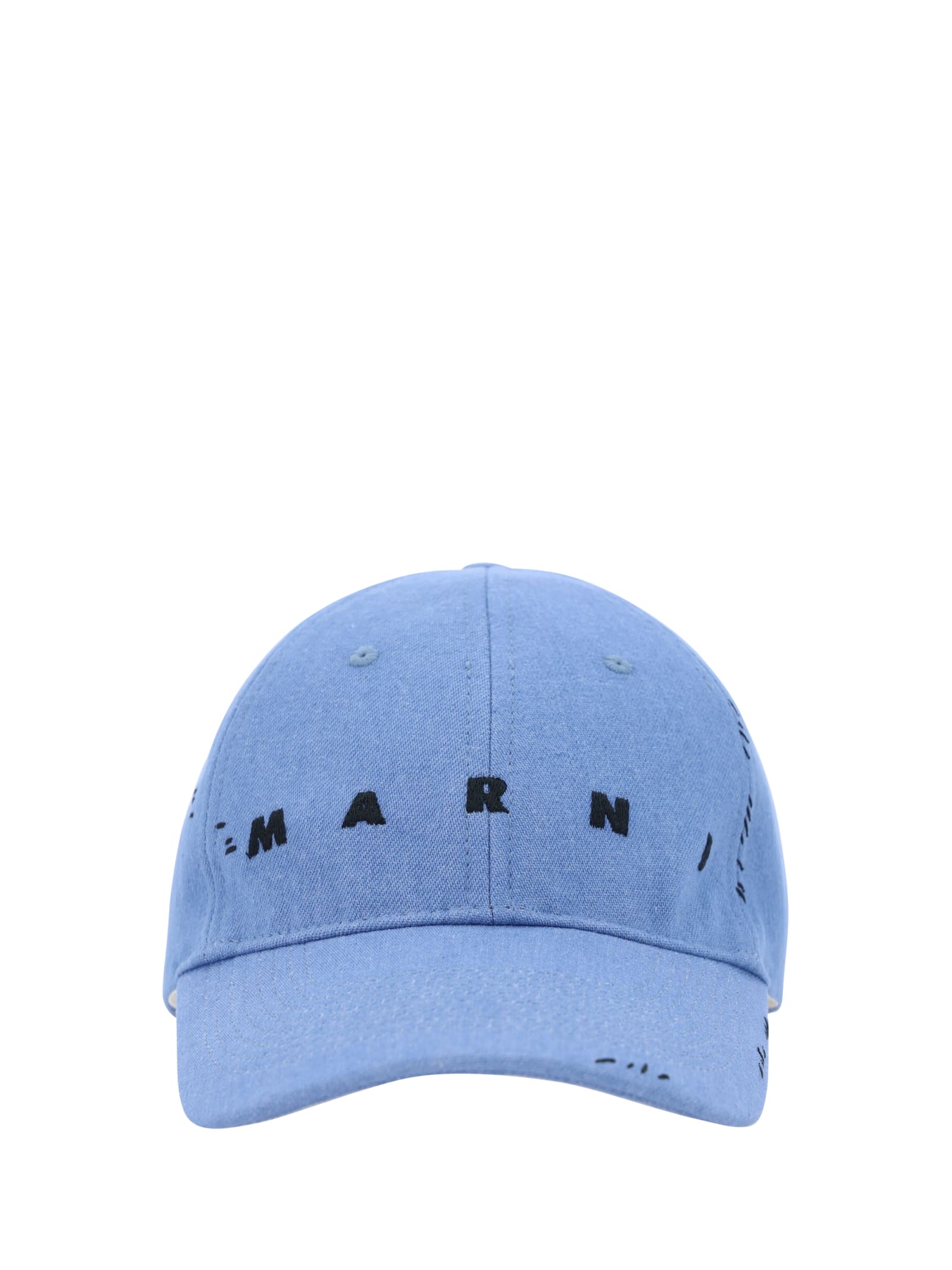 Shop Marni Baseball Cap In Azure
