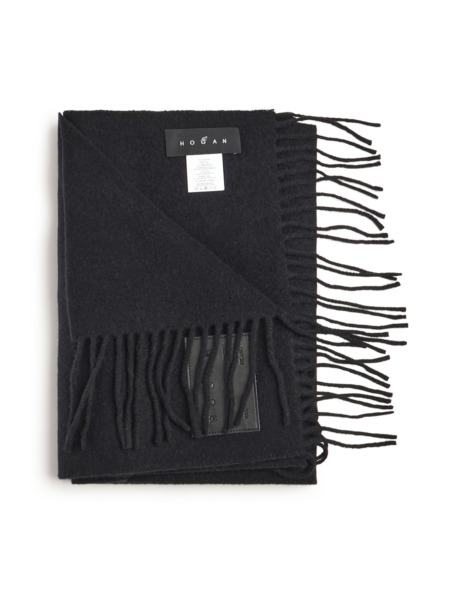 Hogan Cashmere Blend Scarf In Black