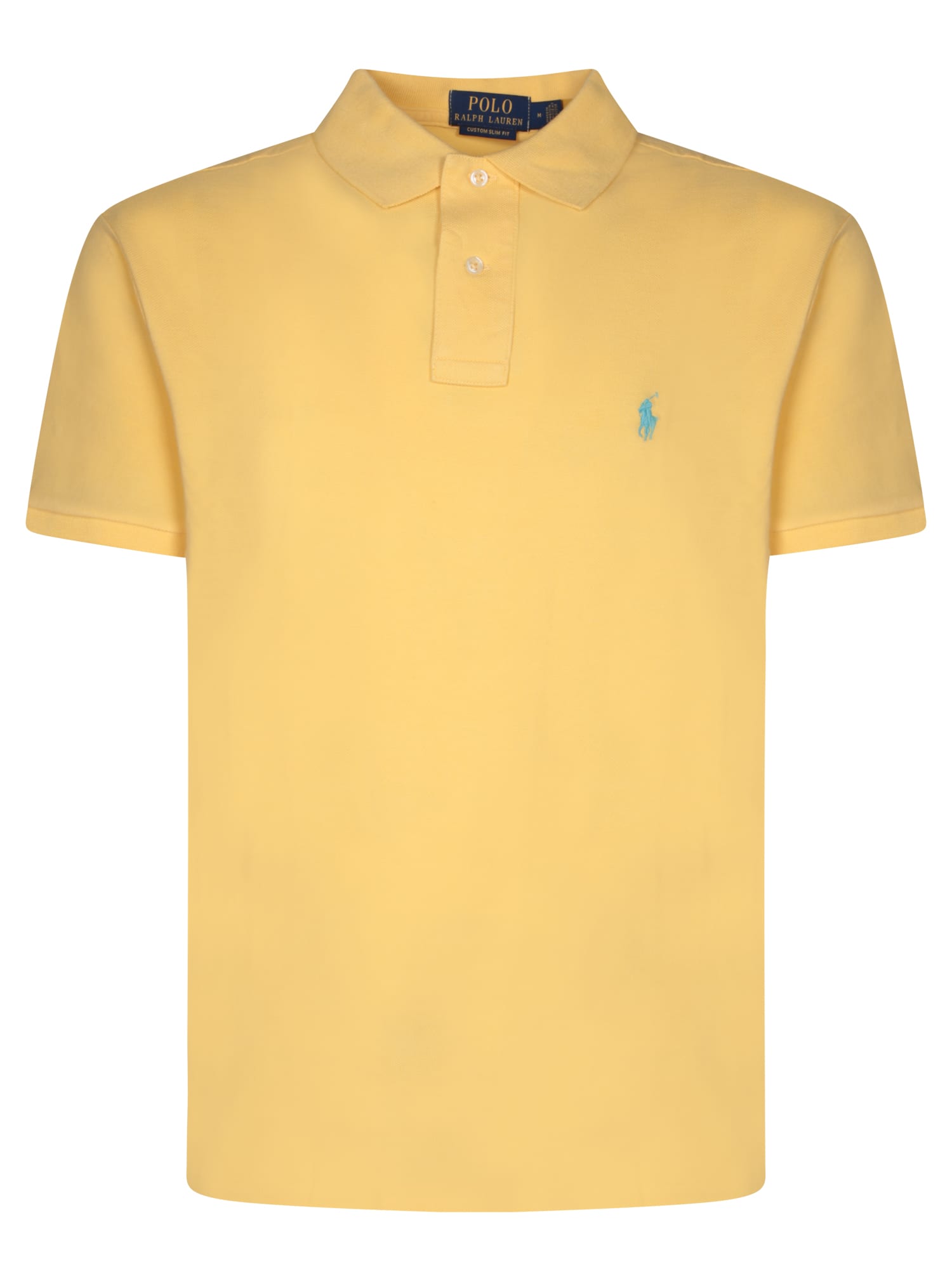 Shop Polo Ralph Lauren Yellow Piquet Polo Shirt By
