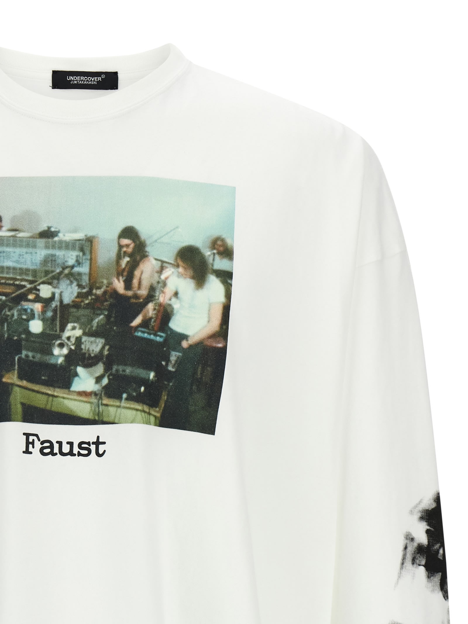 Undercover Graphic Long Sleeve Crew Neck T-shirt In White