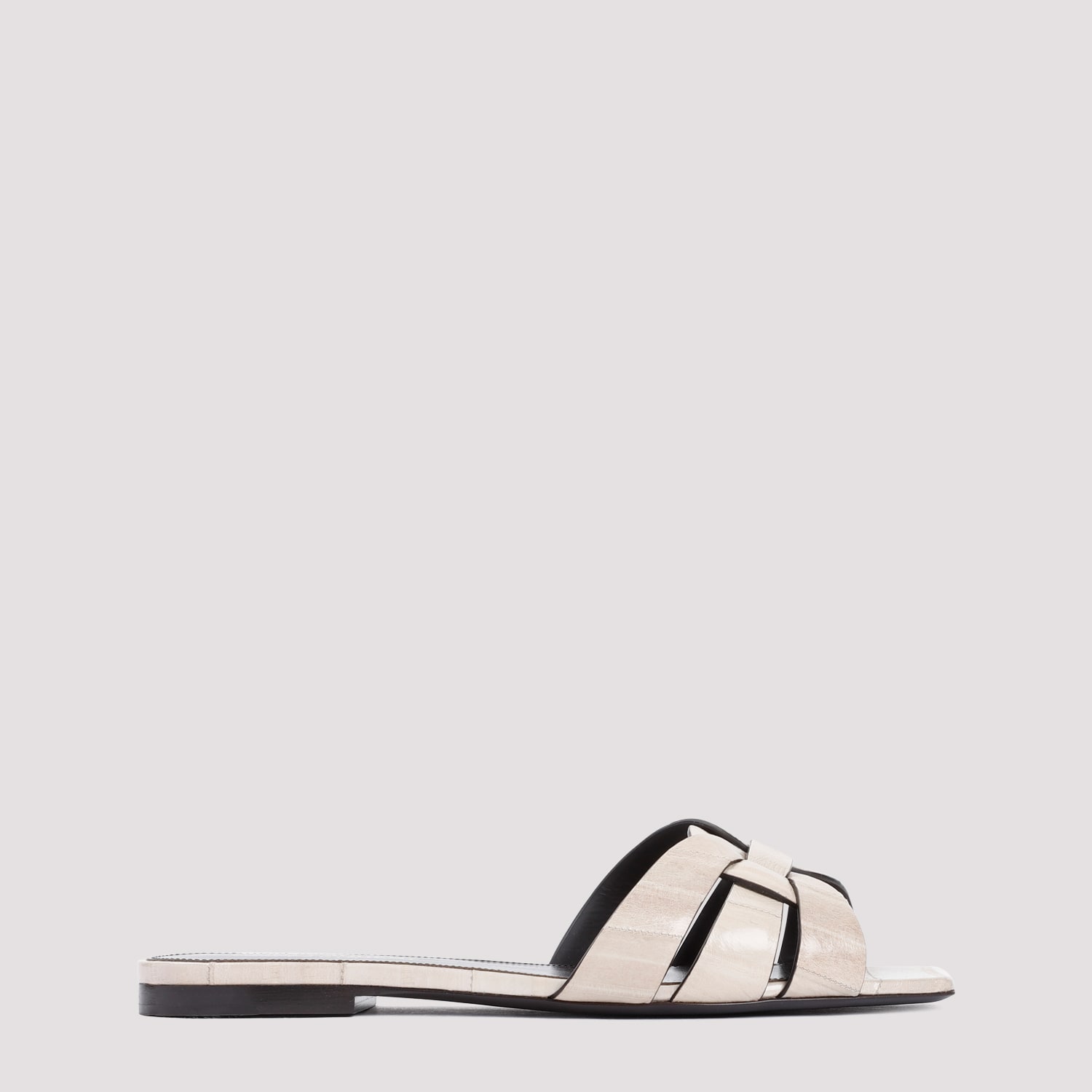 Shop Saint Laurent Tribute 05 Sandals In Brave Ivory