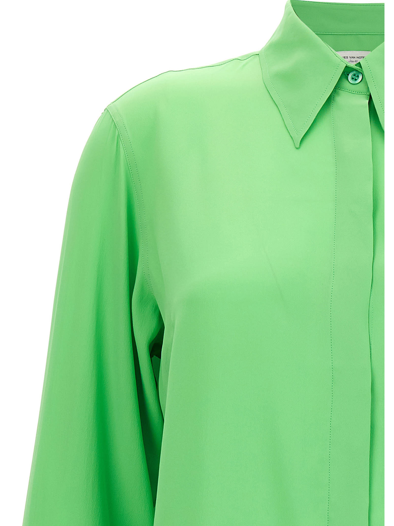 Shop Dries Van Noten Chowy Shirt In Green