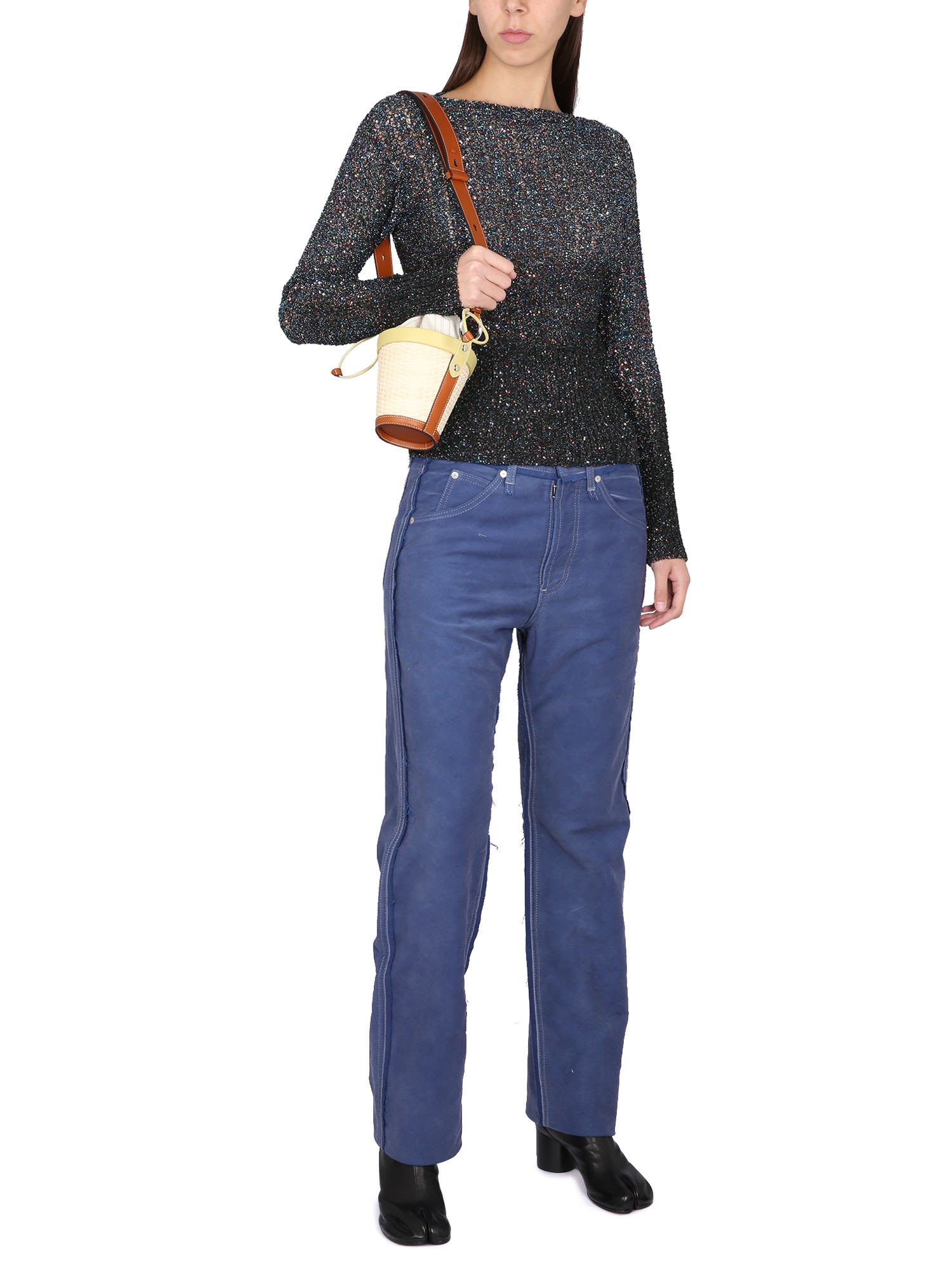 Maison Margiela Women's Sequined Shirt In Metallic