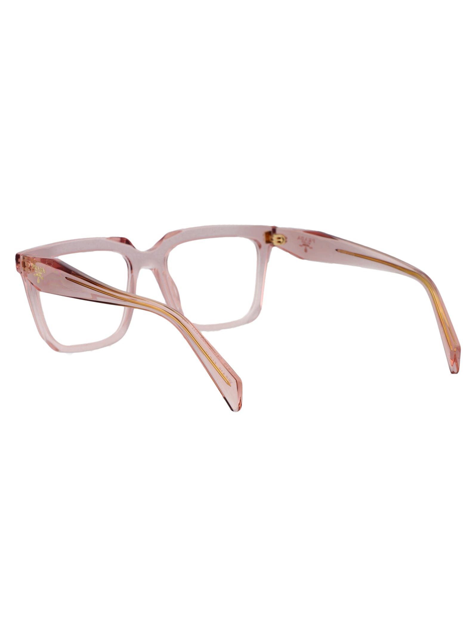 Shop Prada 0pr A19v Glasses In 19q1o1 Transparent Peach