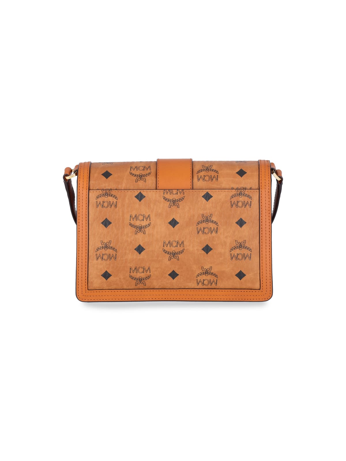 Shop Mcm Tracy Small Crossbody Bag In Brown