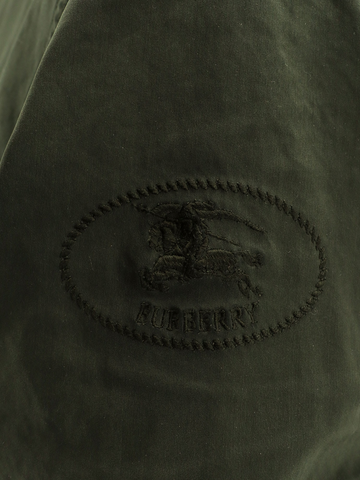 Burberry Embossed Ekd Stamp Buttoned Jacket In Green
