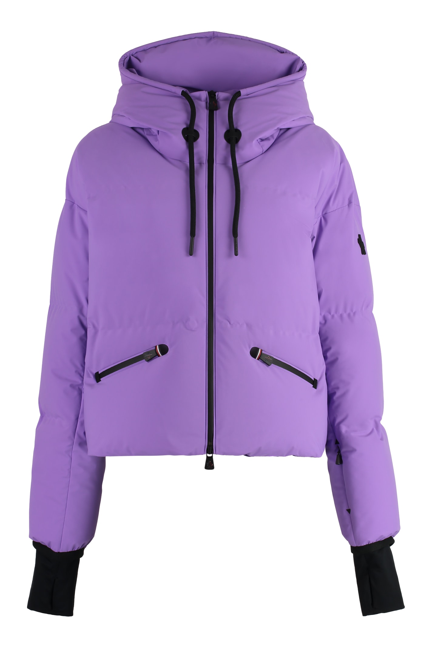 Shop Moncler Allesaz Short Down Jacket In Purple