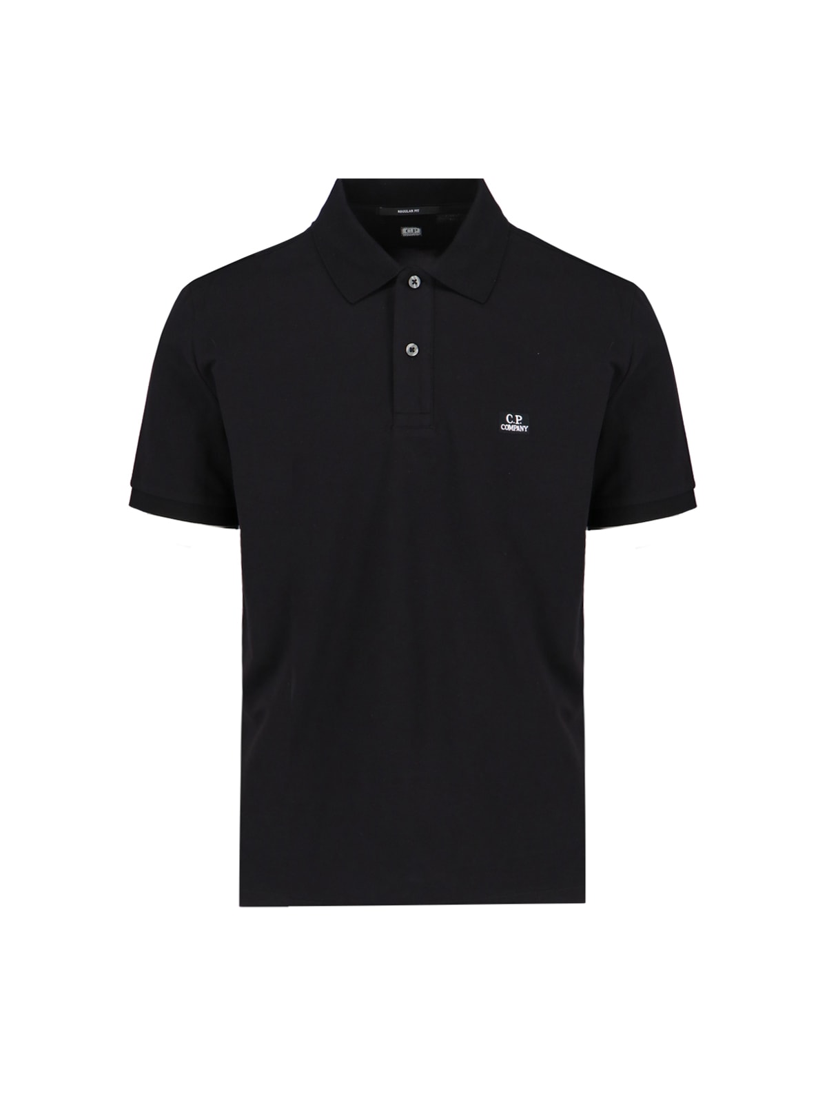 Shop C.p. Company Stretch Piquet Regular Polo Shirt In Black