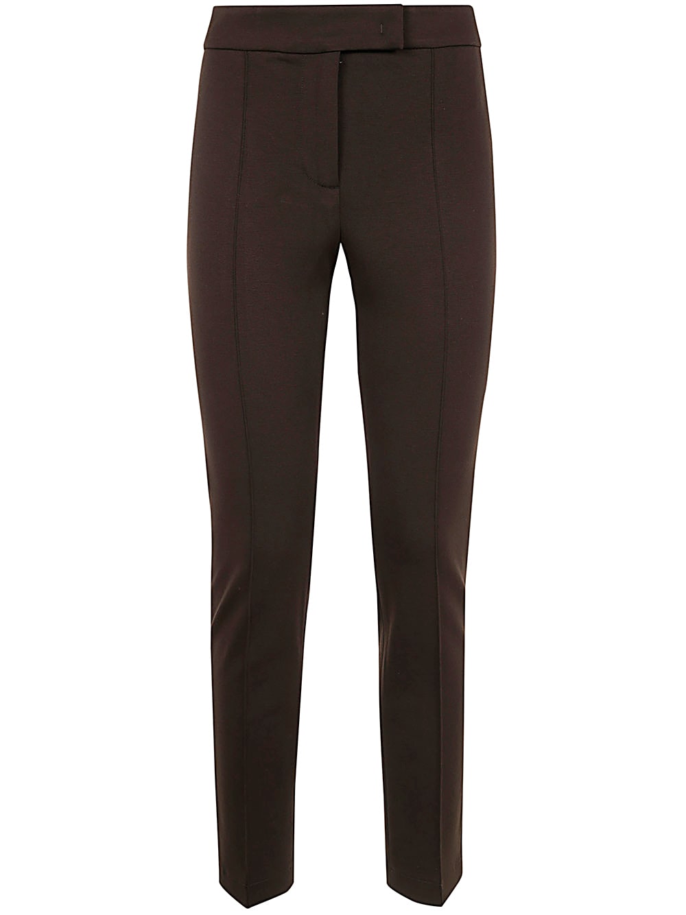 Shop Seventy Straight Leg Pants In Dark Brown