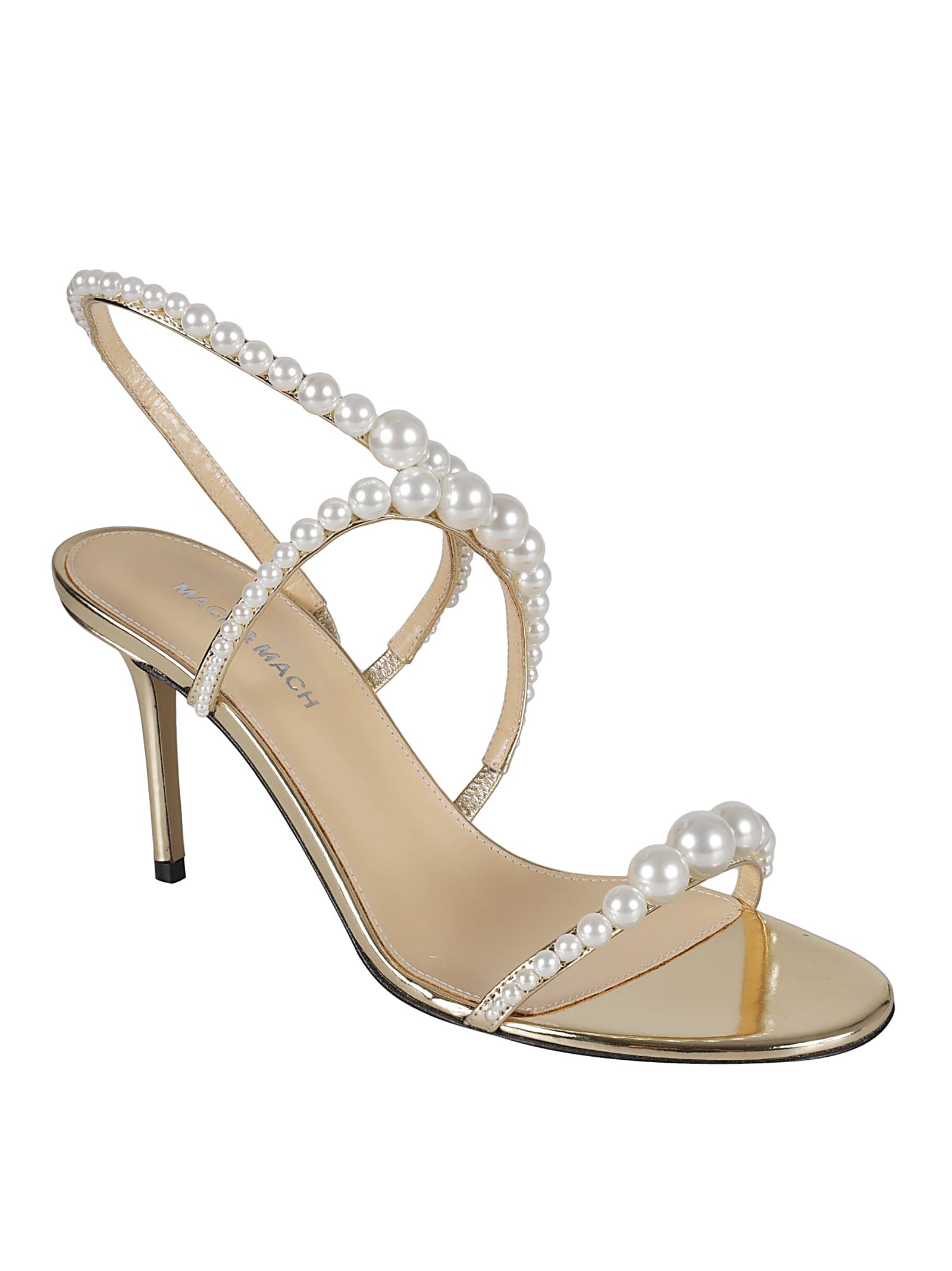 MACH &AMP; MACH SIRENE ROUND TOE PEARL SANDALS 